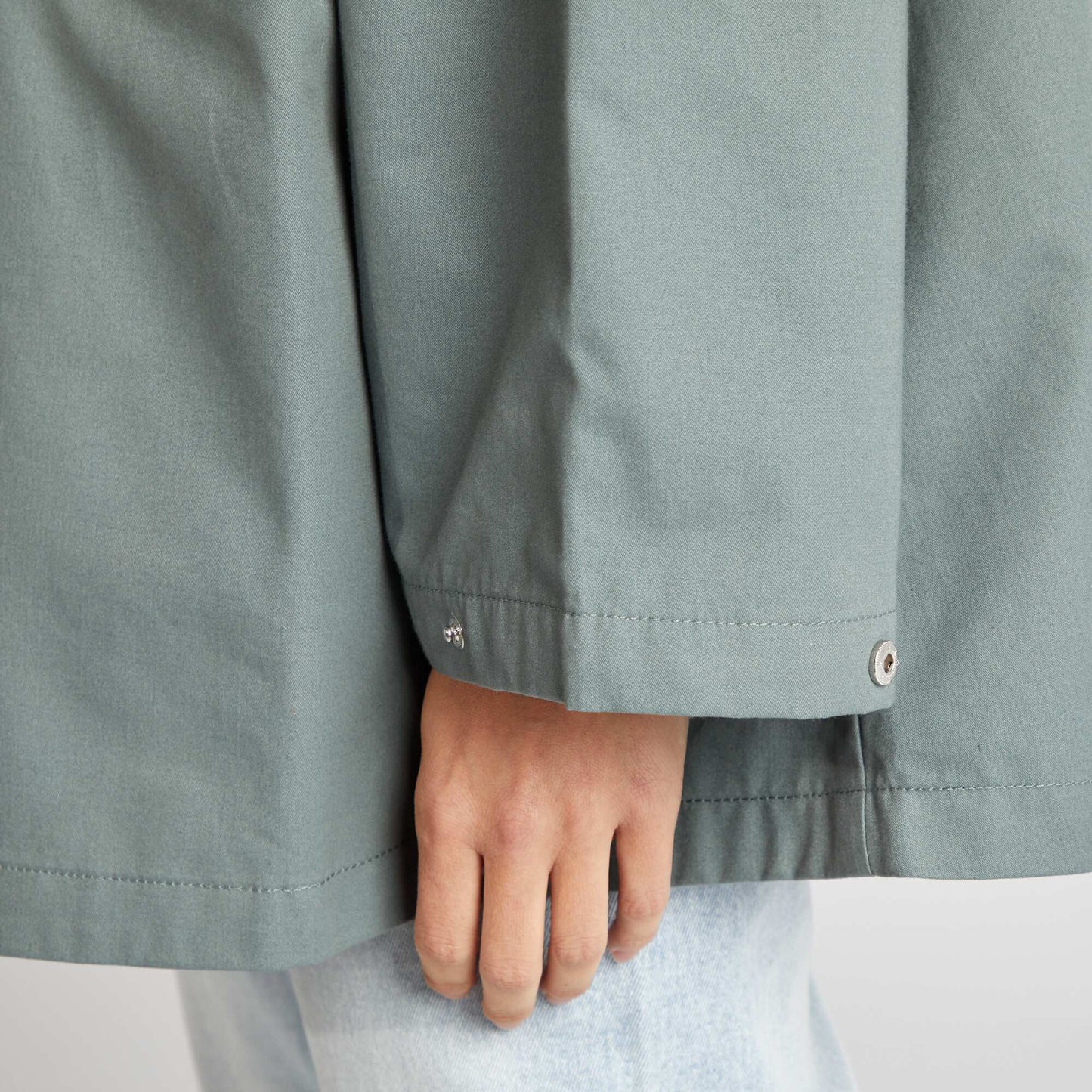 Parka oversize à capuche déperlante VERT