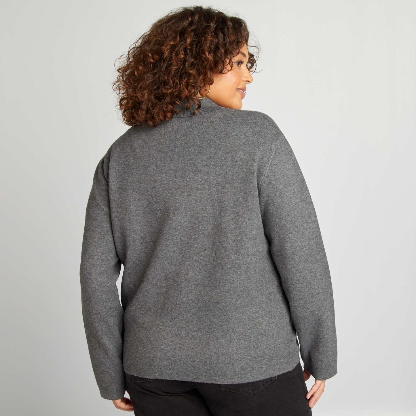 Gilet avec col polo Gris