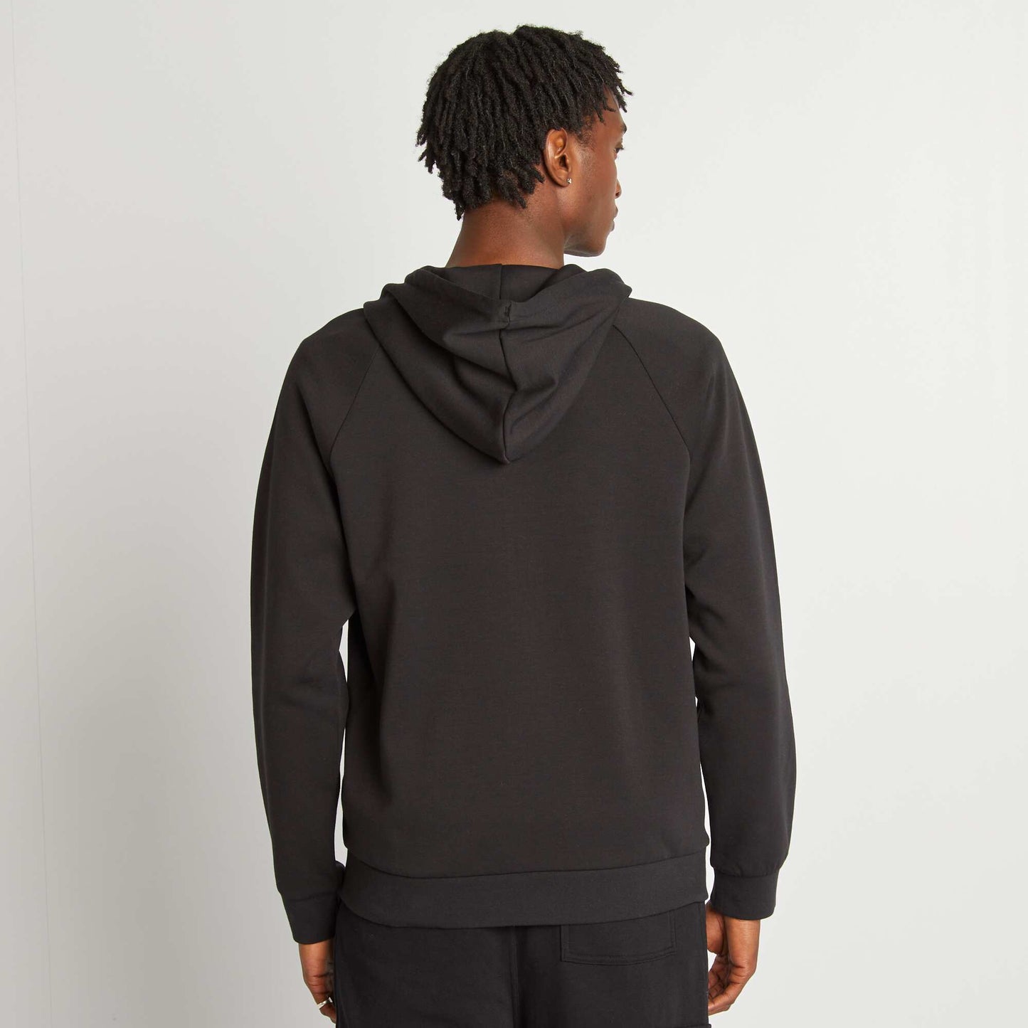 Sweat à capuche zippé noir