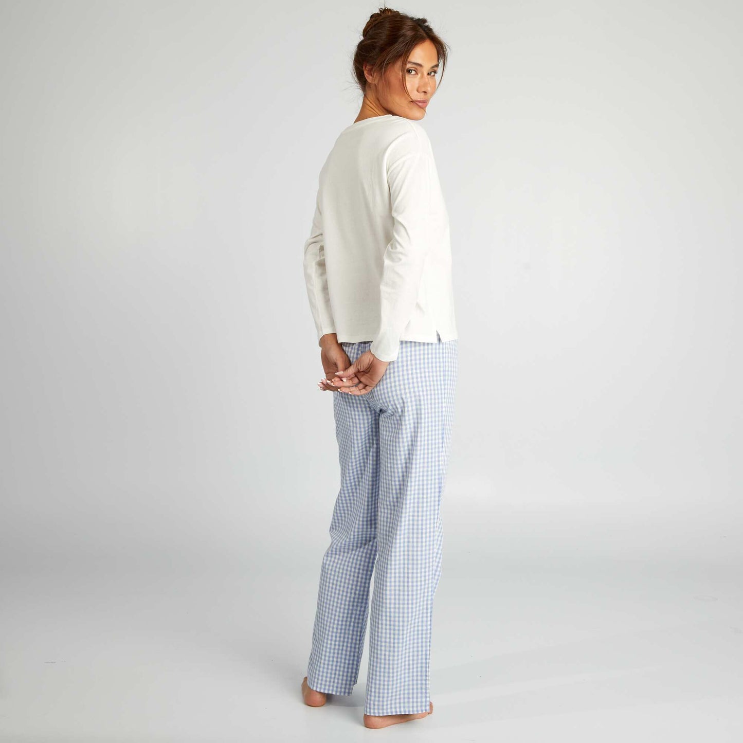 Ensemble de pyjama t-shirt + pantalon - 2 pièces Blanc