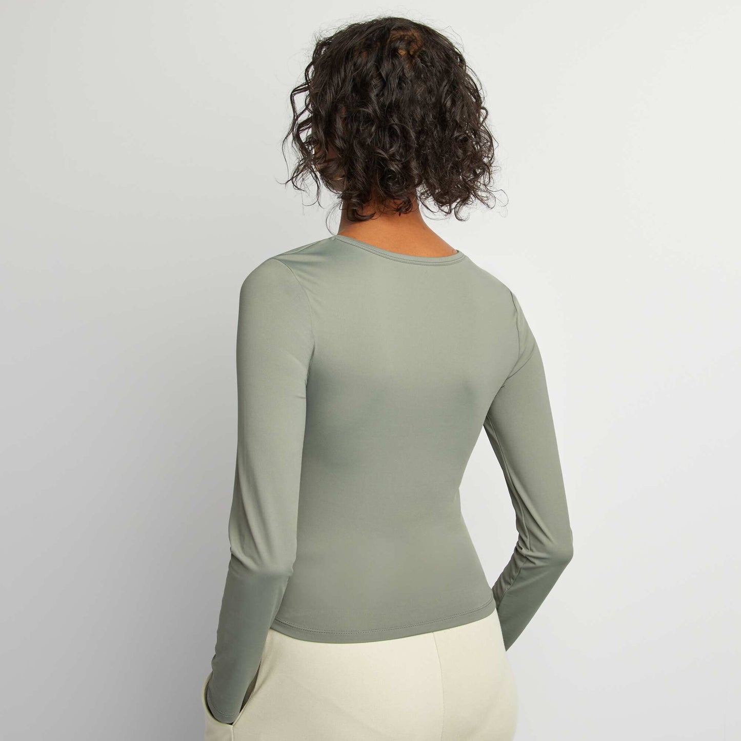 Tee-shirt manches longues stretch VERT