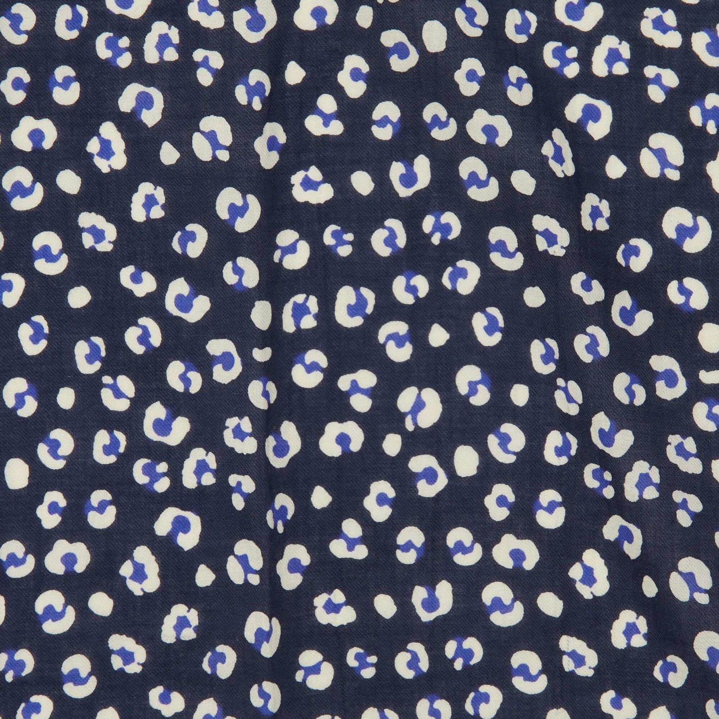 Large foulard imprimé Bleu léopard