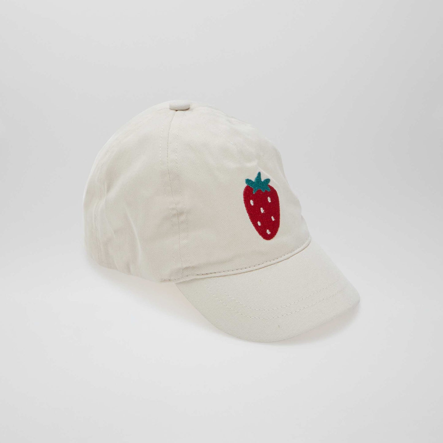 Casquette avec broderie 'fraise' BLANC