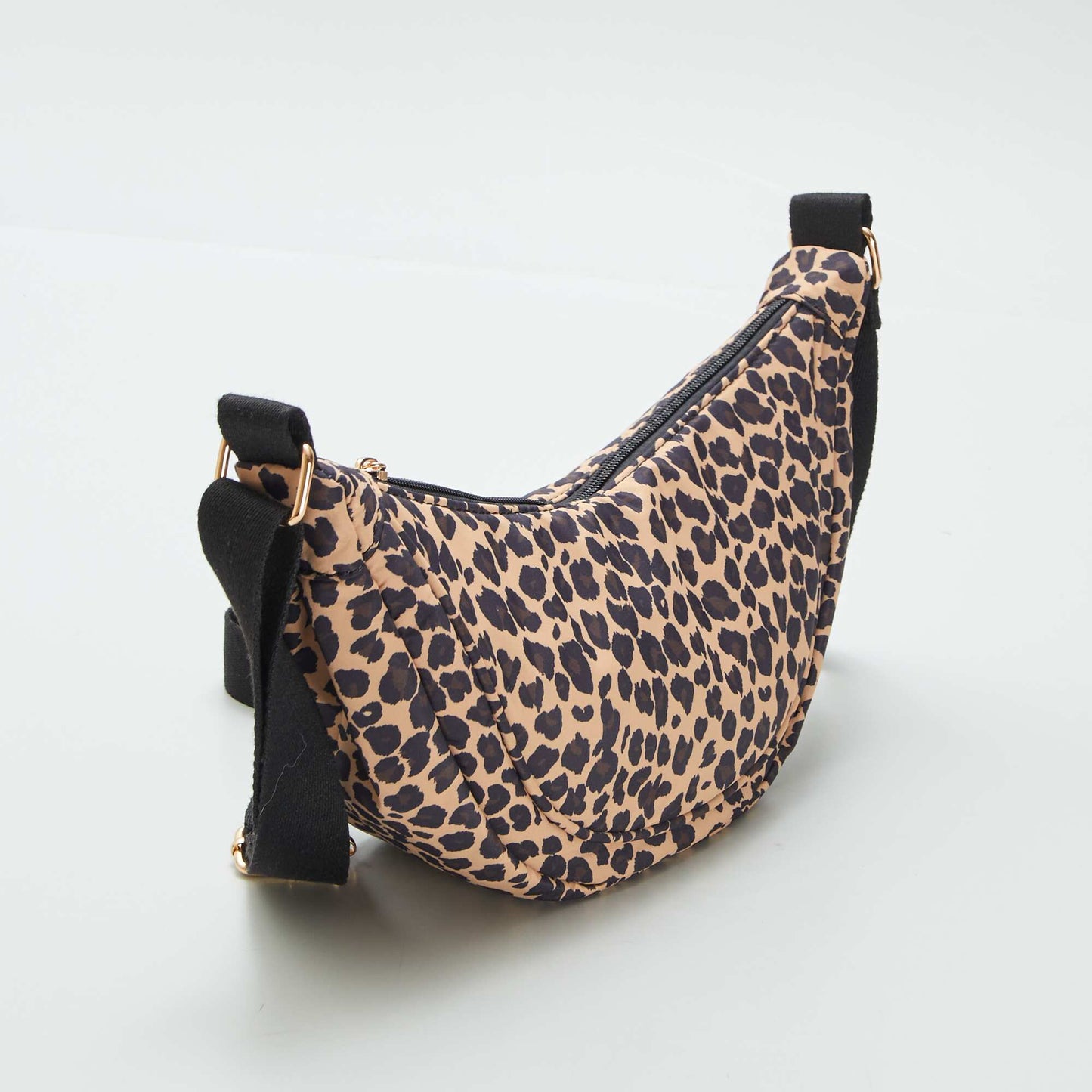 Sac demi lune en nylon Marron