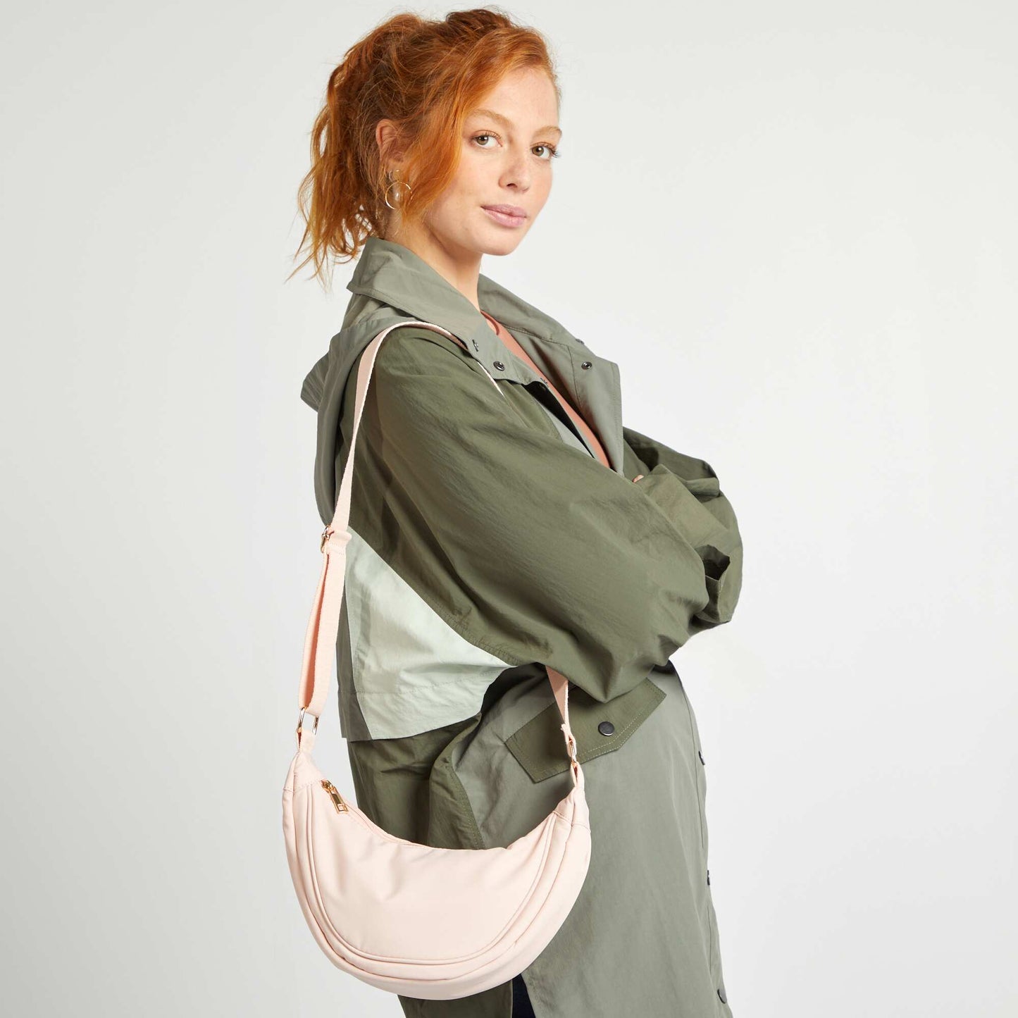 Sac demi lune en nylon ROSE