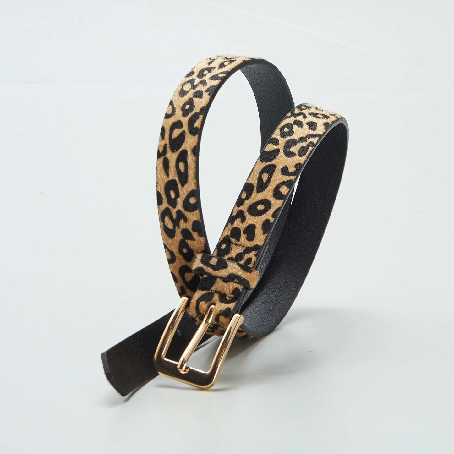 Ceinture fine imprimé léopard BEIGE