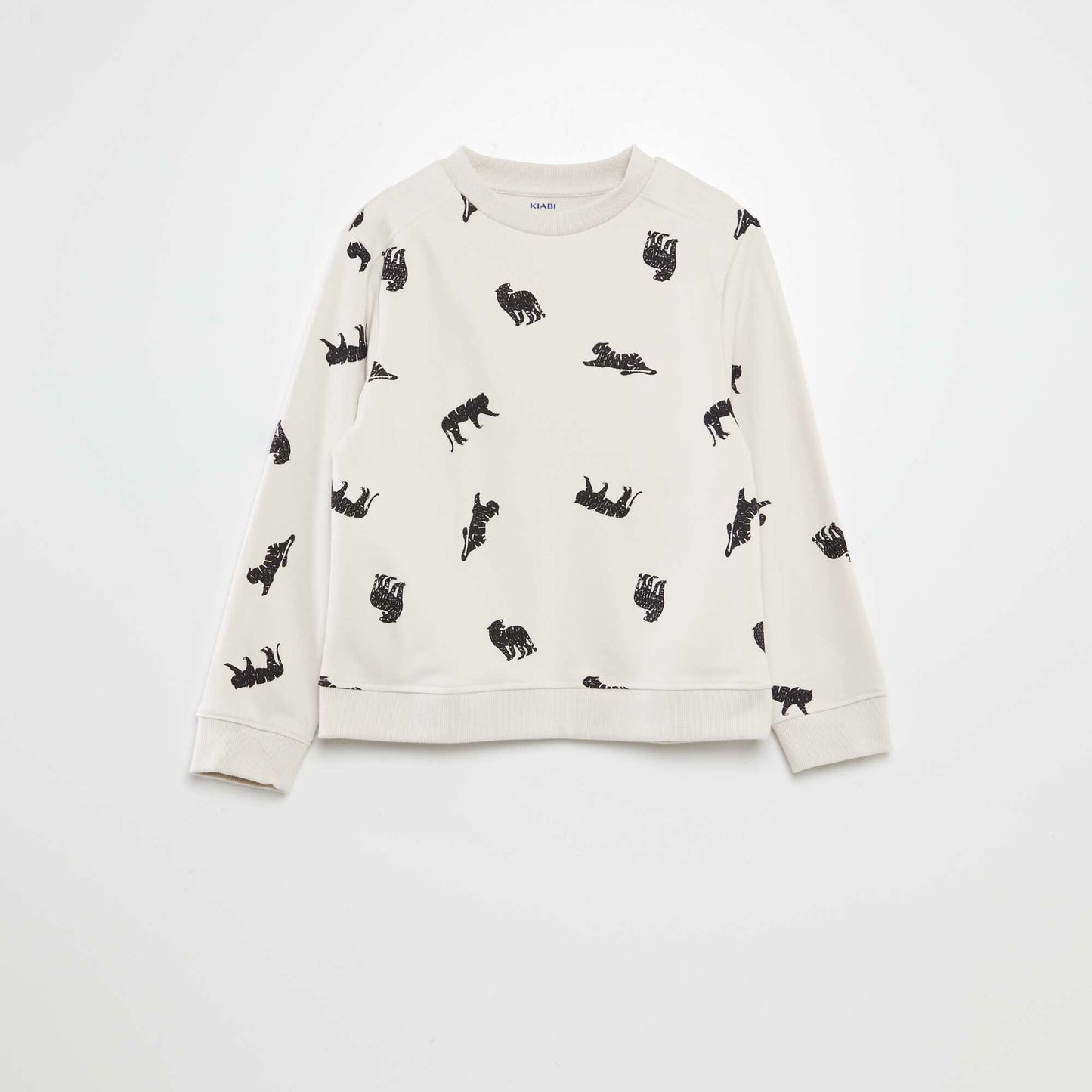 Sweat en molleton léger à motif Blanc