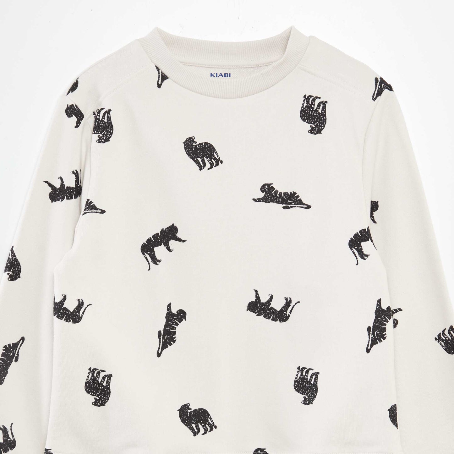 Sweat en molleton léger à motif Blanc