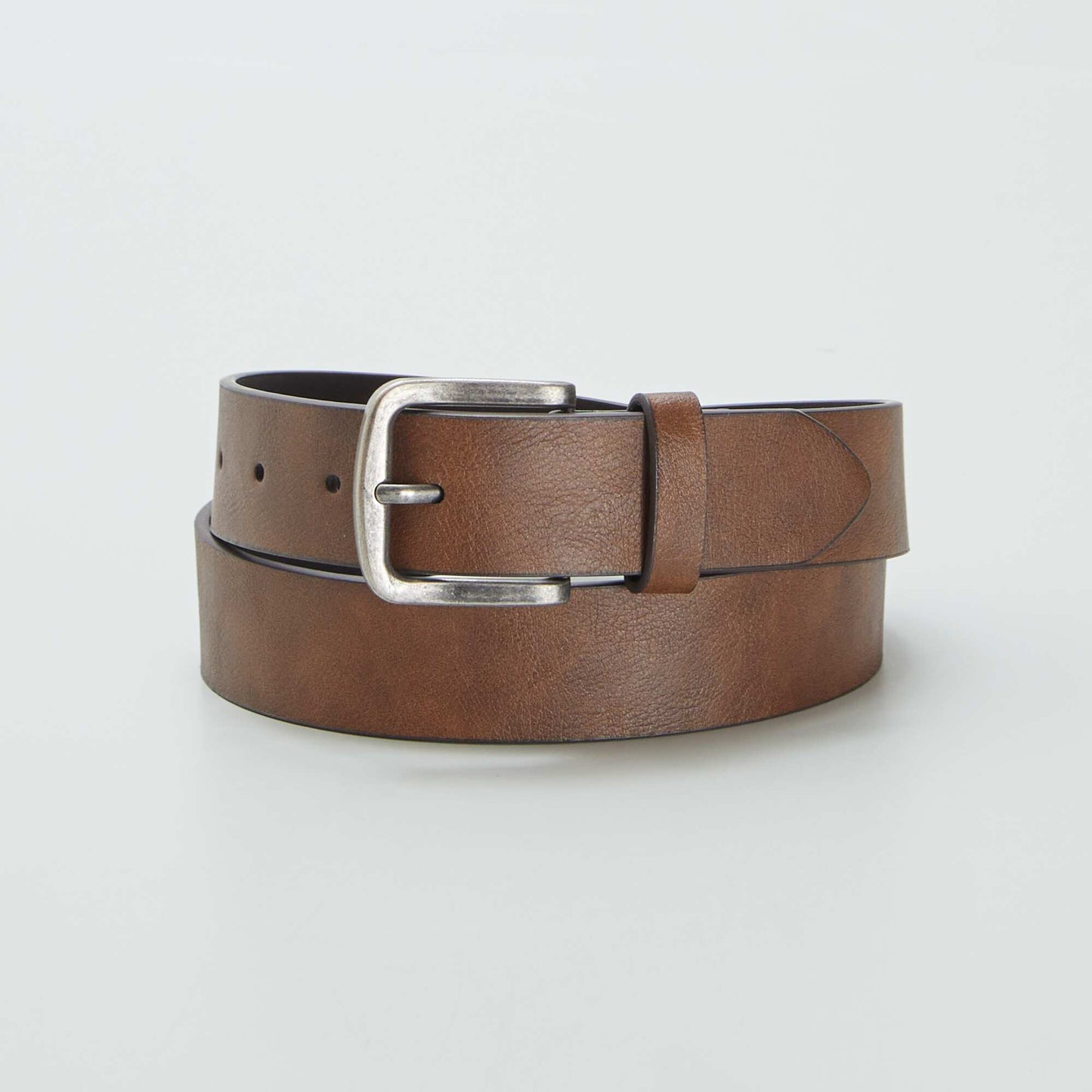Ceinture basique boucle métallique Marron