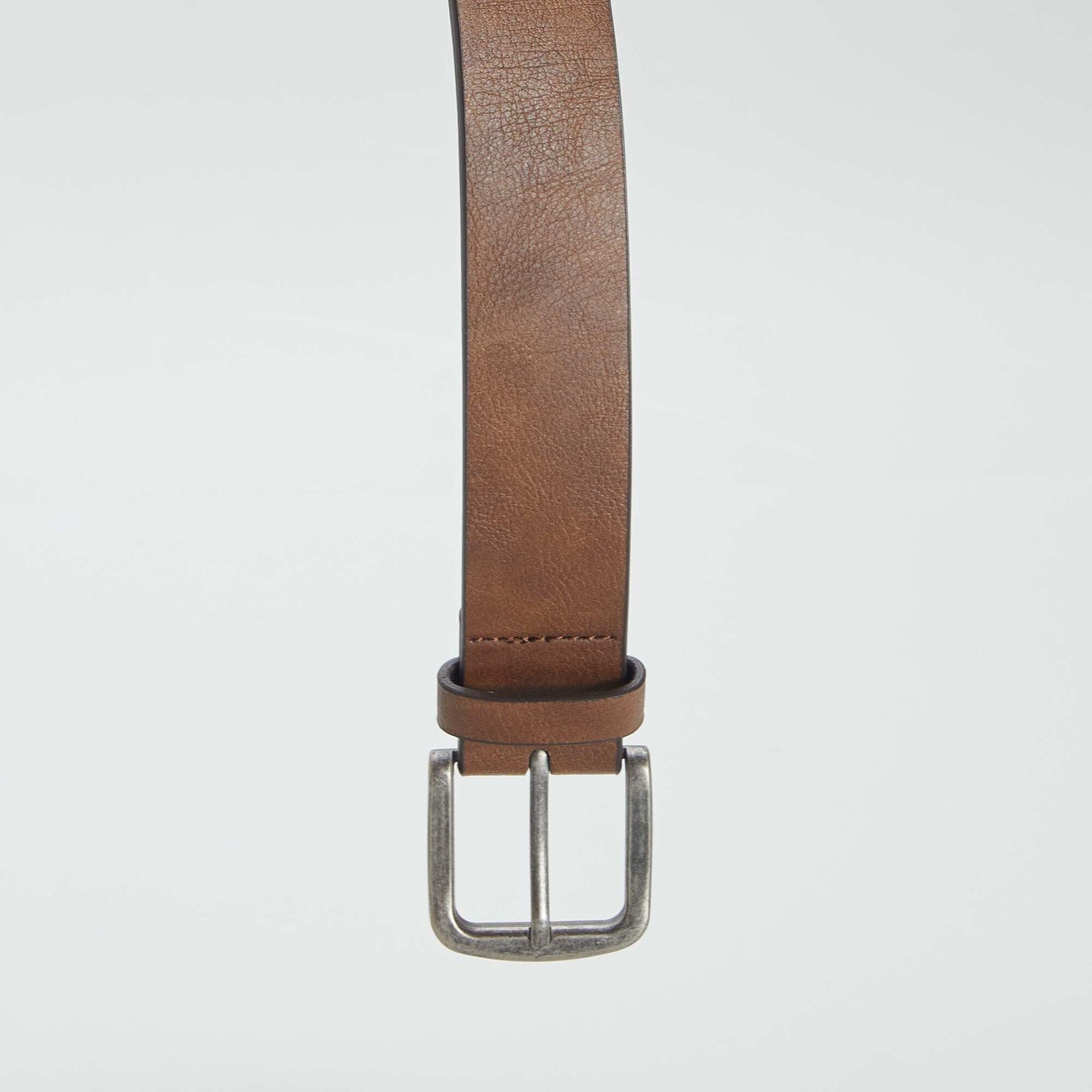 Ceinture basique boucle métallique Marron