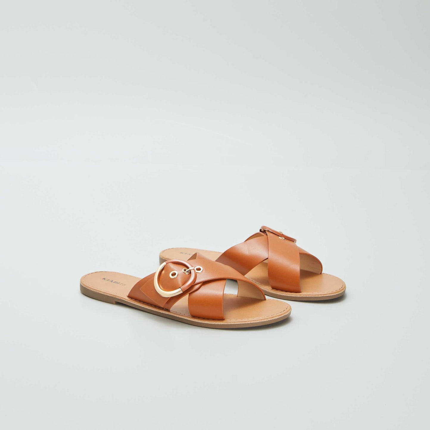 Sandales à brides croisées Marron