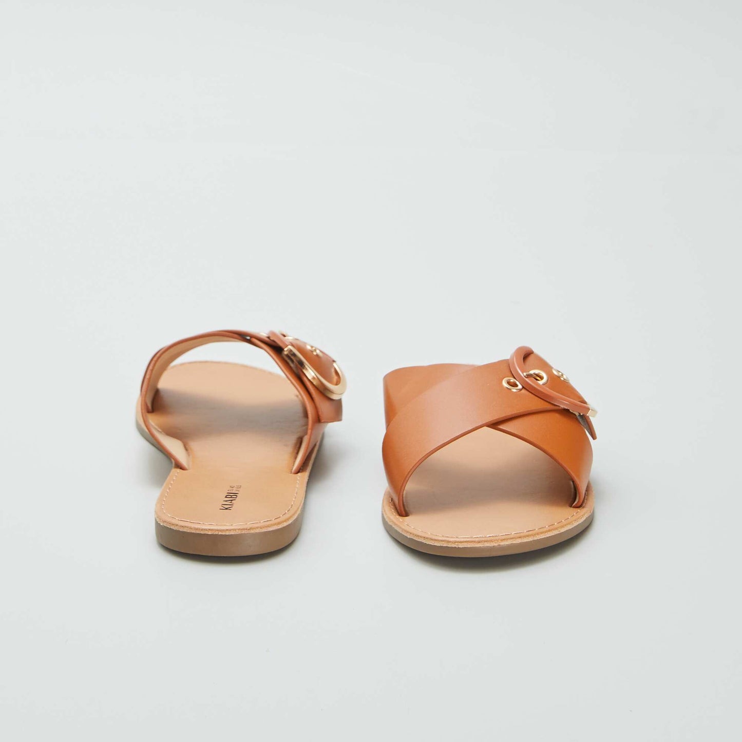 Sandales à brides croisées Marron