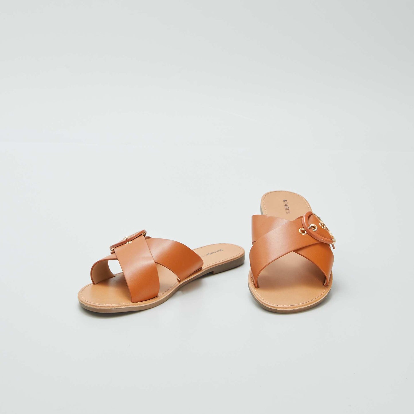 Sandales à brides croisées Marron