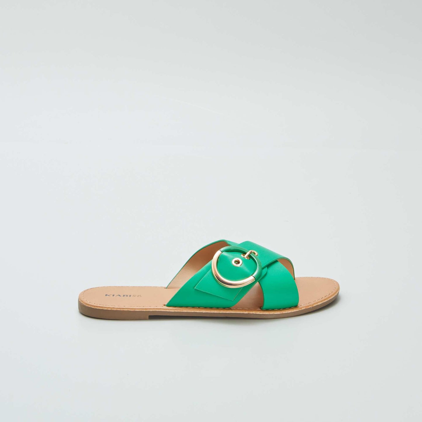 Sandales à brides croisées Vert