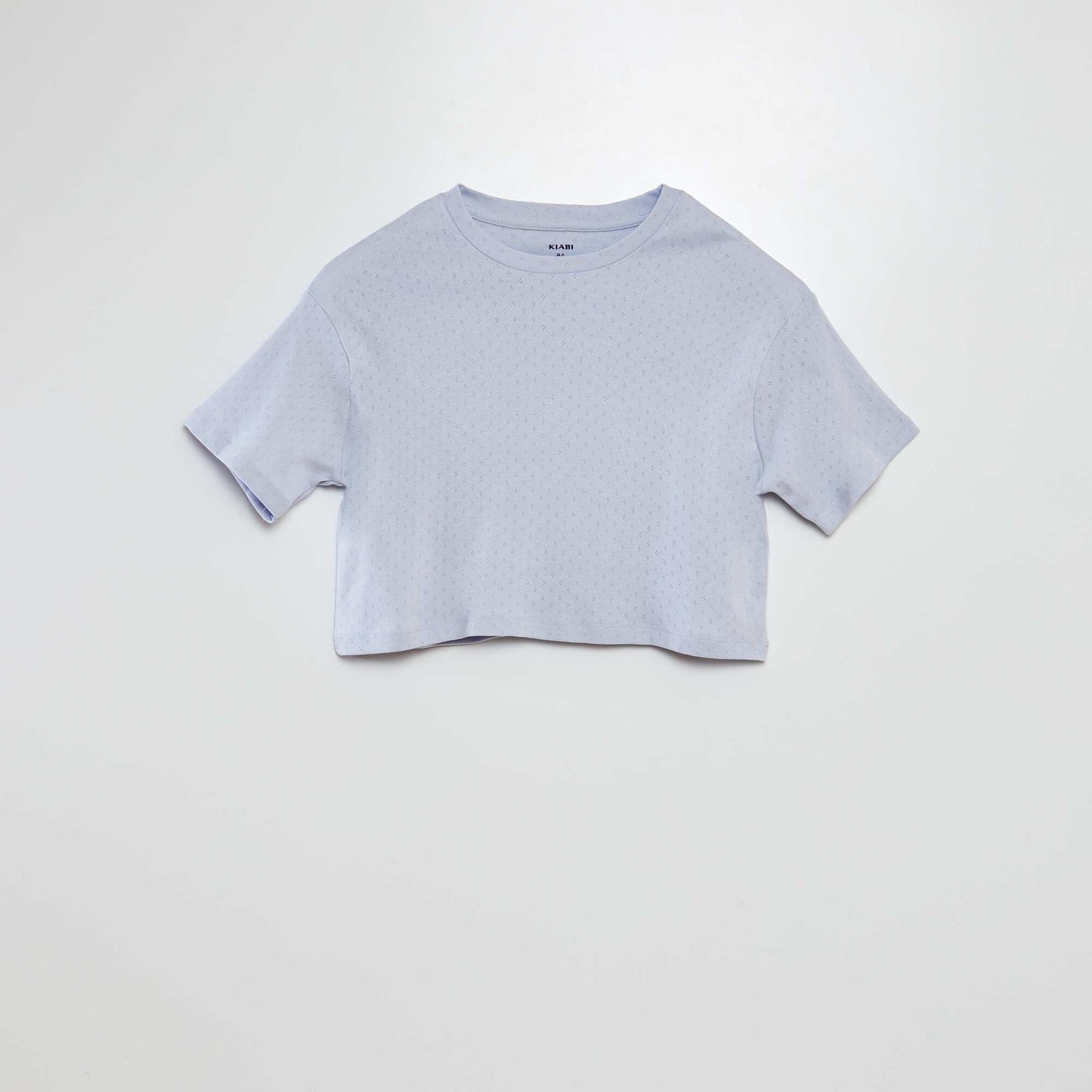 Pyjama t-shirt + short en pointelle BLEU