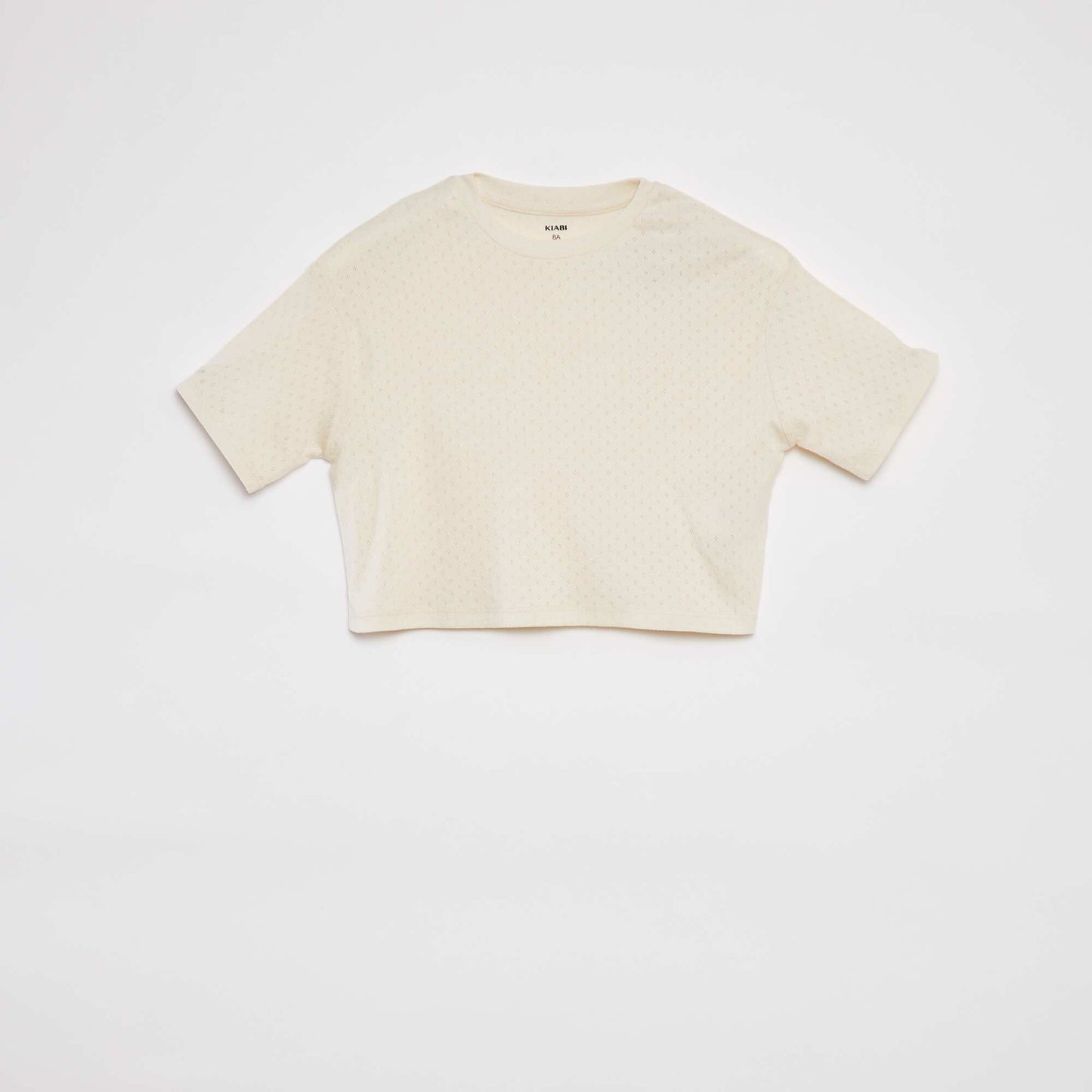 Pyjama t-shirt + short en pointelle BLANC