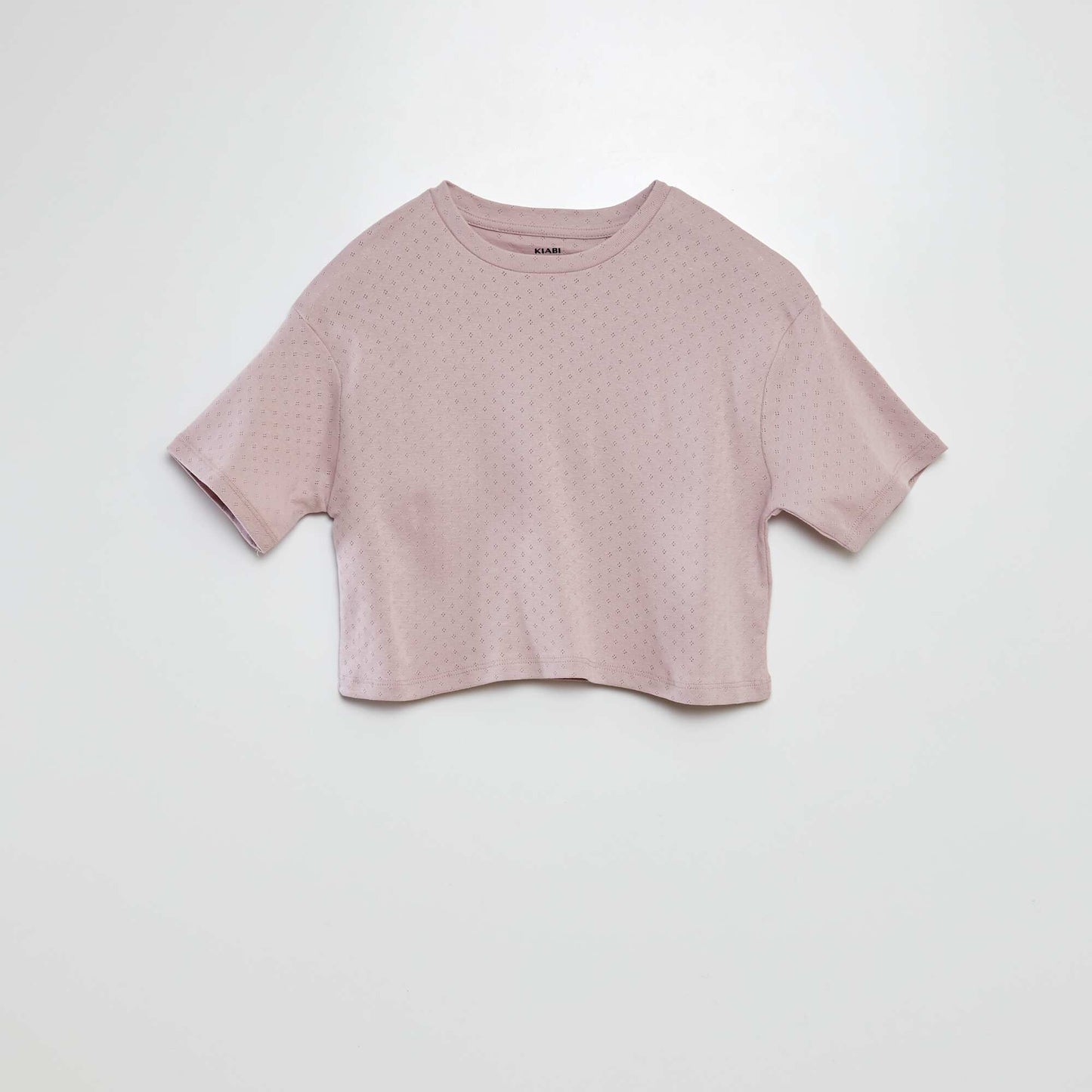 Pyjama t-shirt + short en pointelle VIOLET