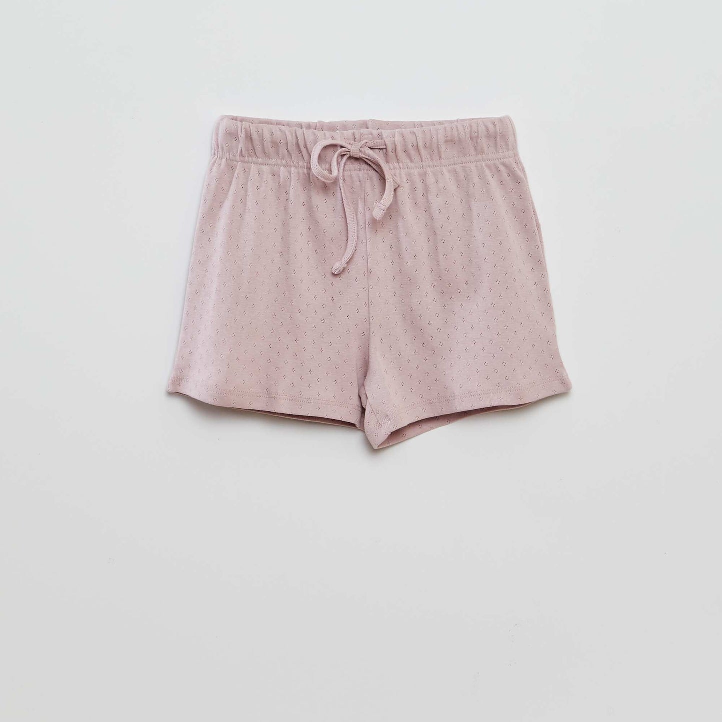 Pyjama t-shirt + short en pointelle VIOLET