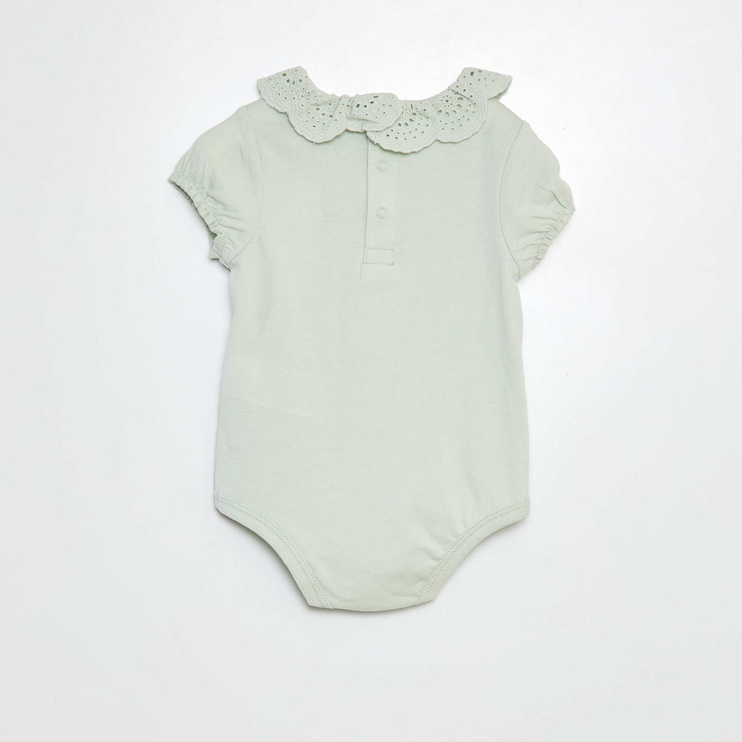 Body avec colerette en broderies anglaises VERT