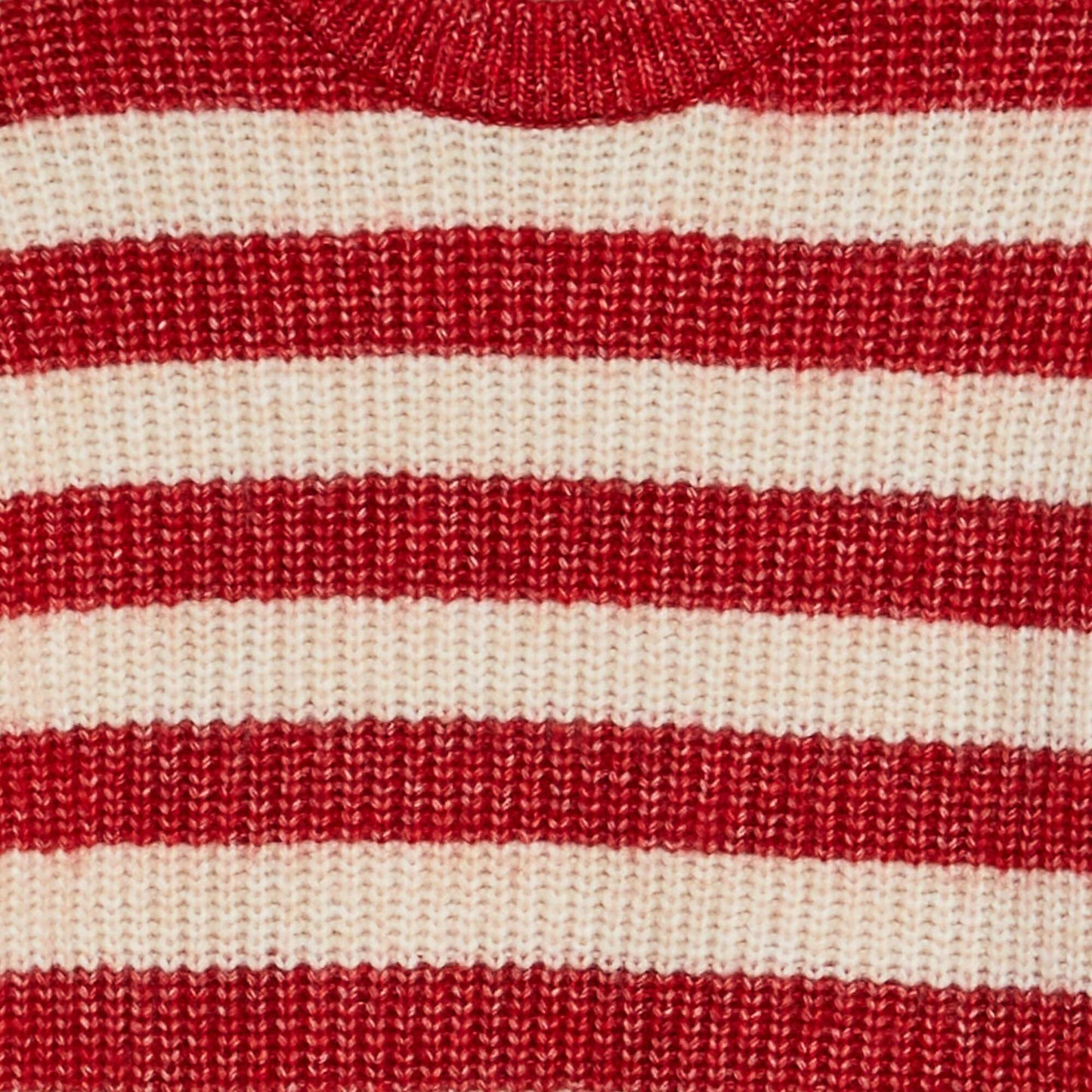 Pull en laine mélangé marinière ROUGE