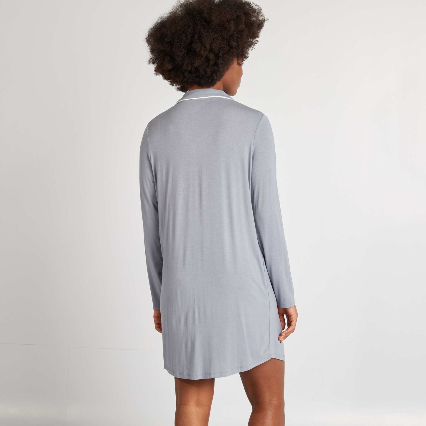 Chemise de nuit boutonnée Bleu