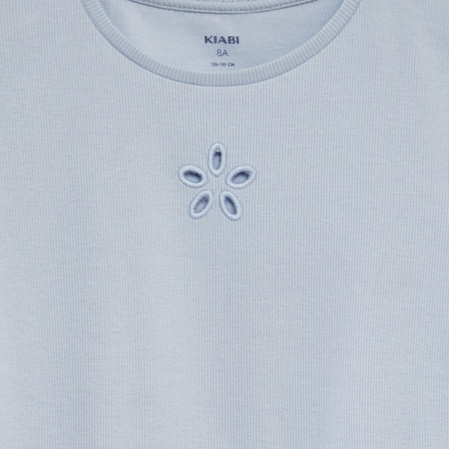 T-shirt c tel avec finitions volant es Bleu