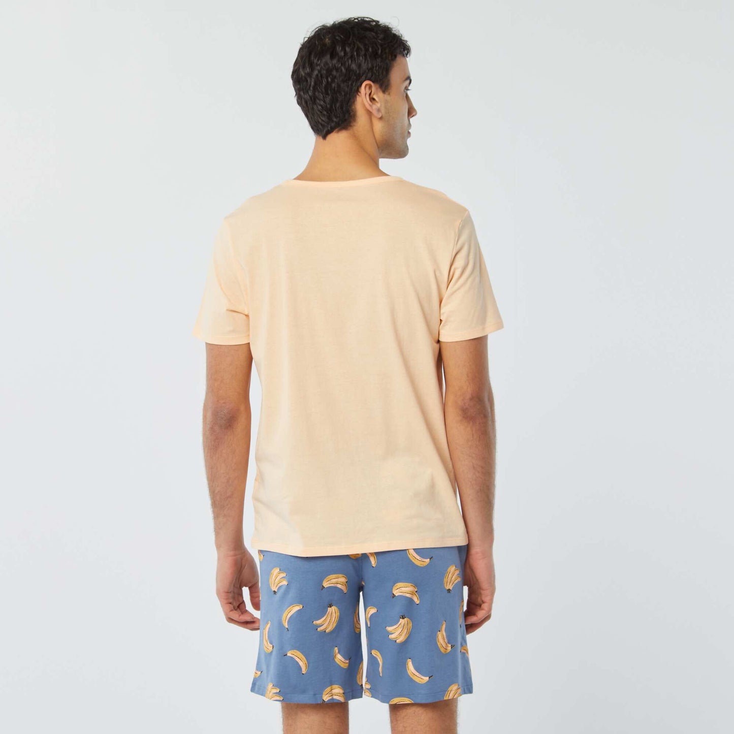 Pyjama court - 2 pièces ORANGE/BLEU