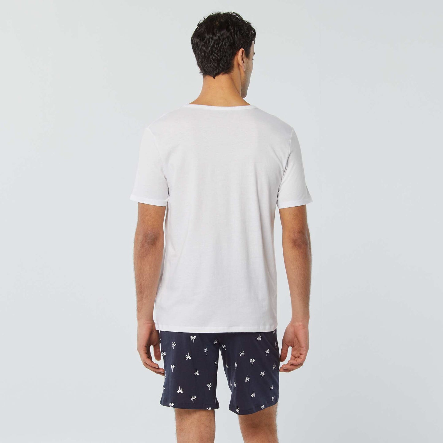 Pyjama court - 2 pièces BLANC/BLEU MARINE