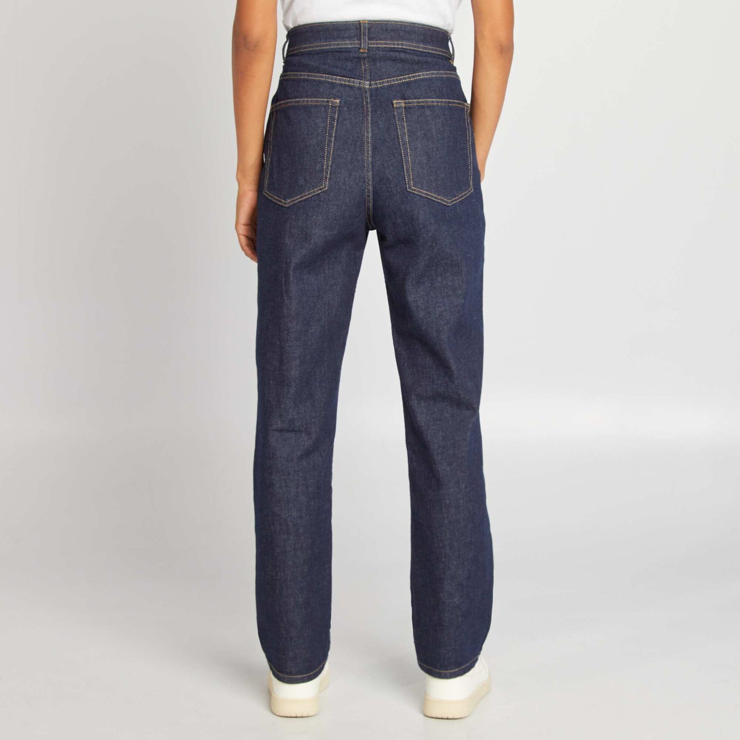 Jean droit à taille haute - Fabriqué en France BLEU