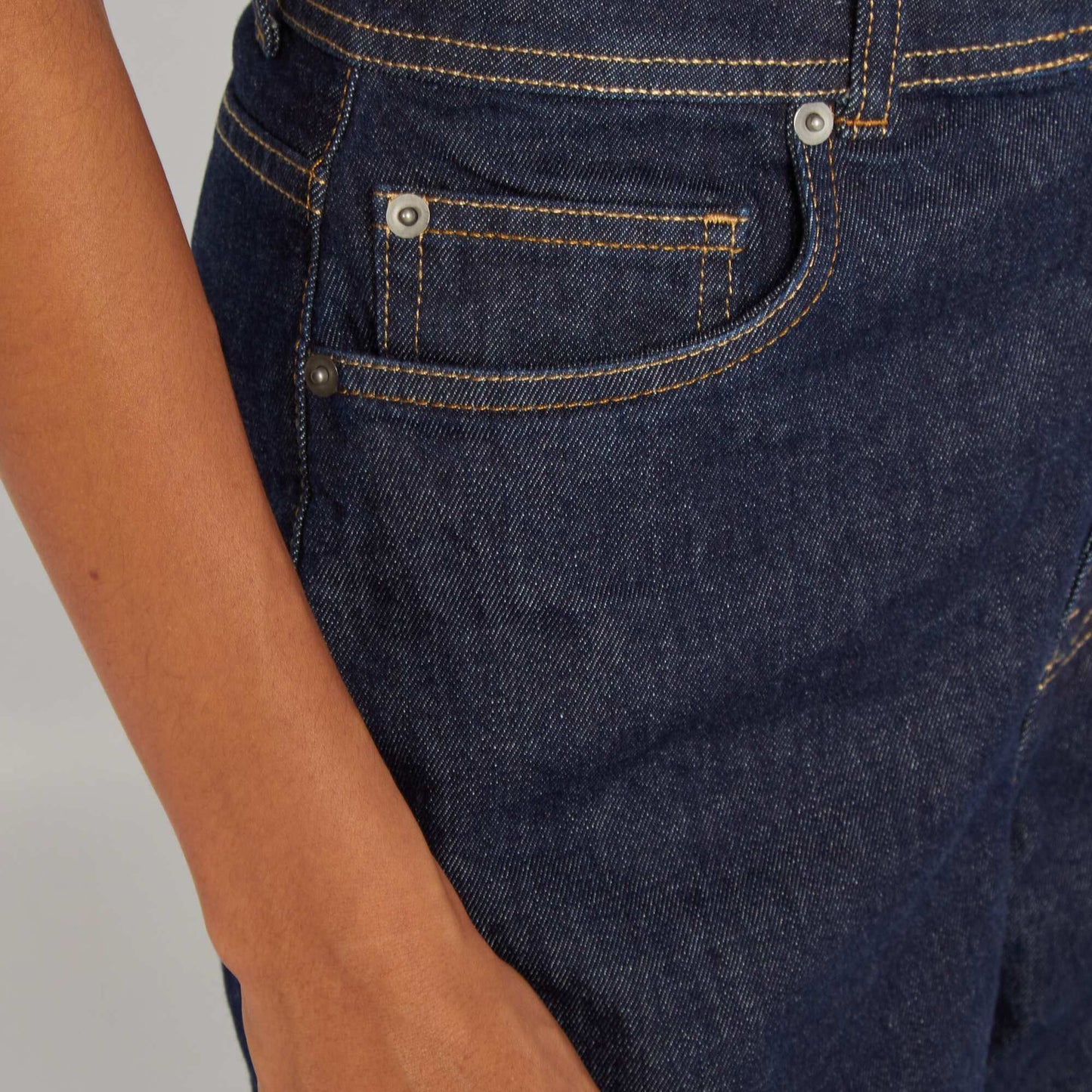 Jean droit à taille haute - Fabriqué en France BLEU