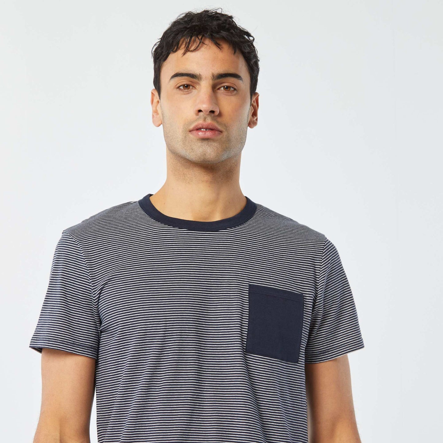 Pyjama court short + t-shirt - 2 poches BLEU