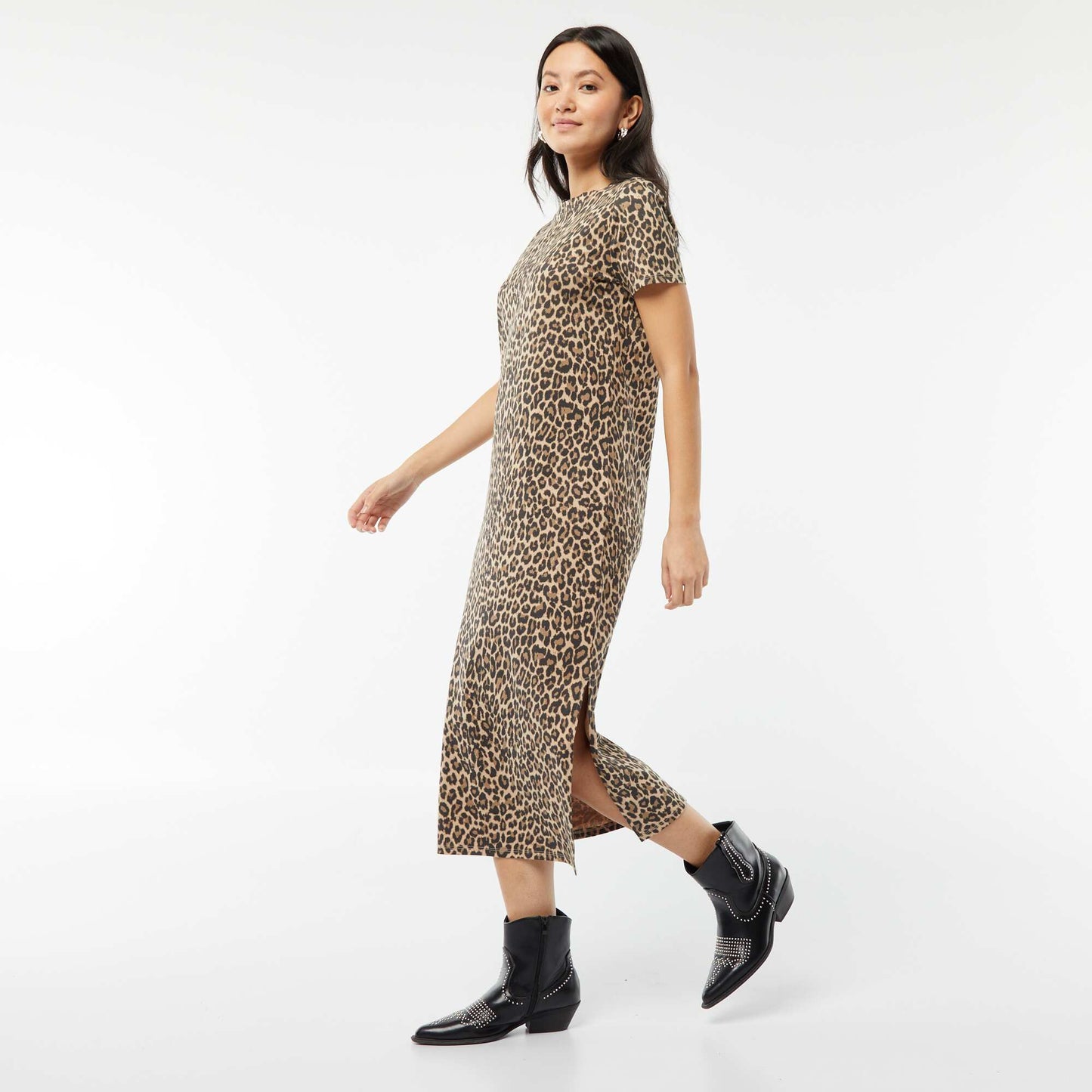 Robe t-shirt longue BEIGE