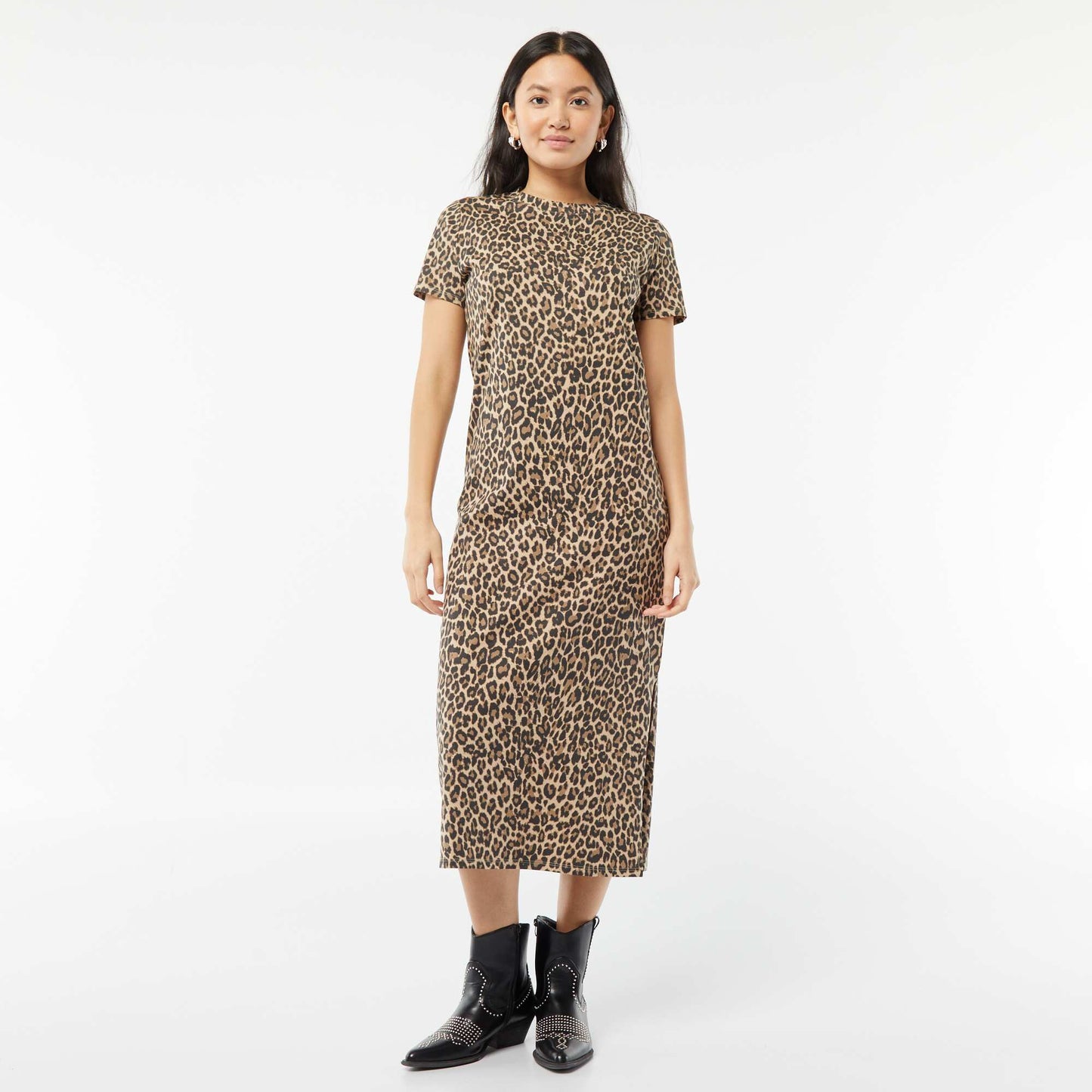 Robe t-shirt longue BEIGE