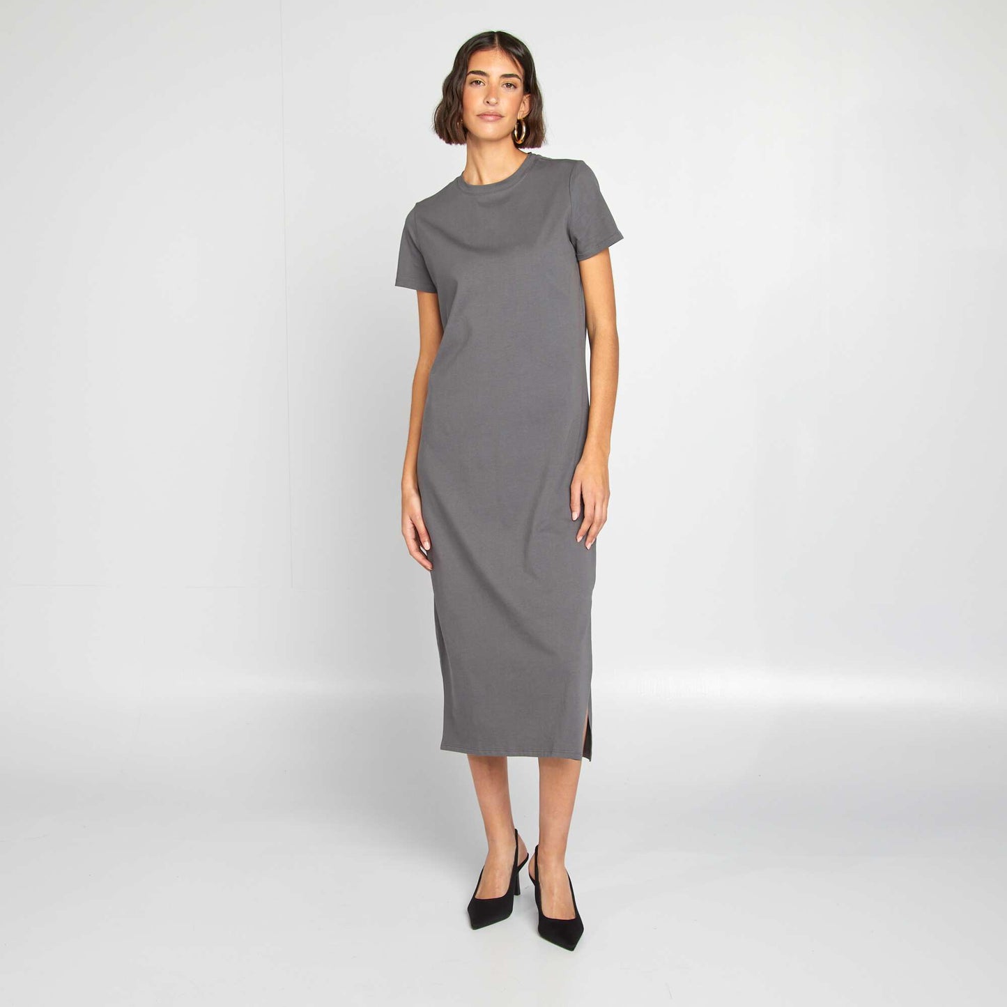 Robe t-shirt longue GRIS