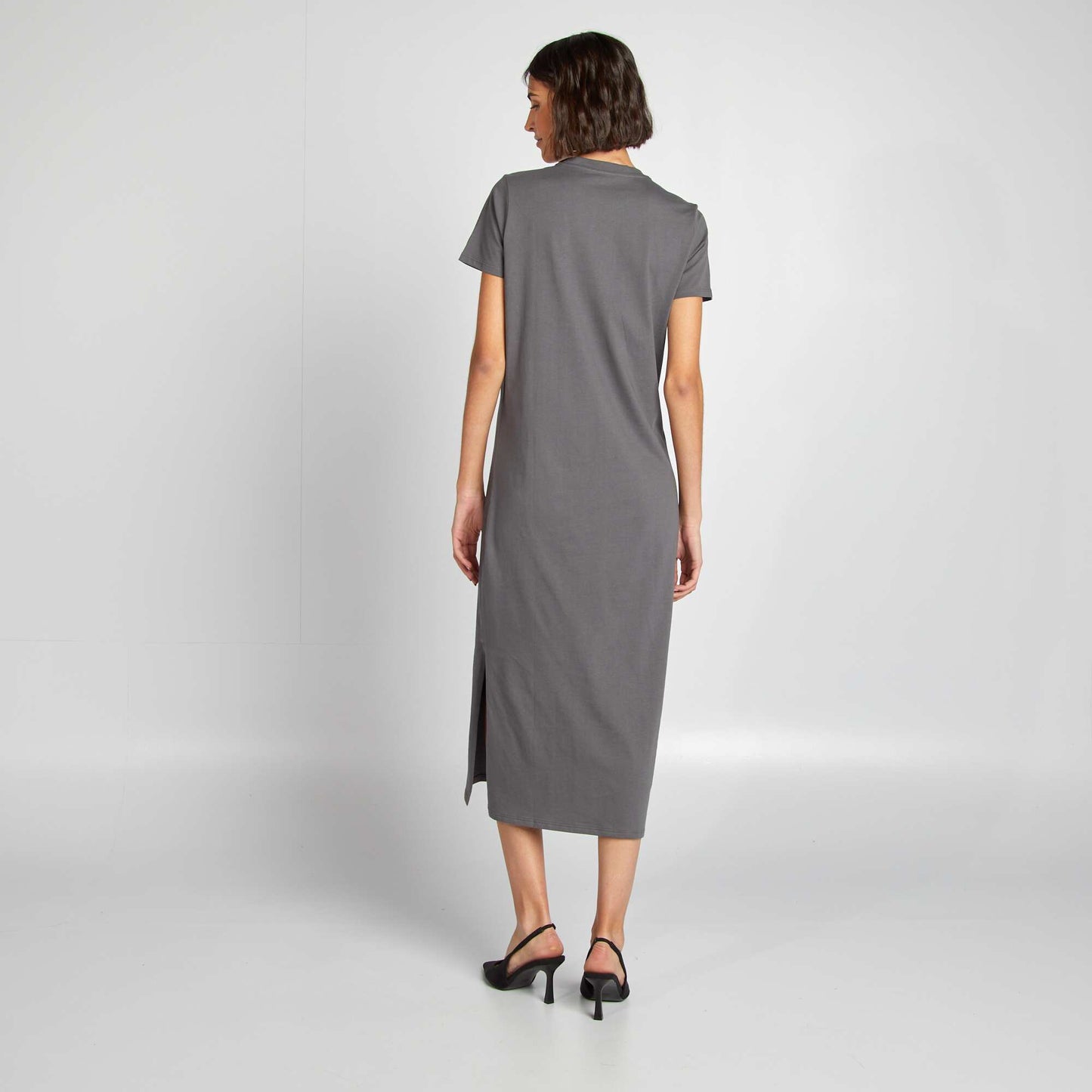 Robe t-shirt longue GRIS