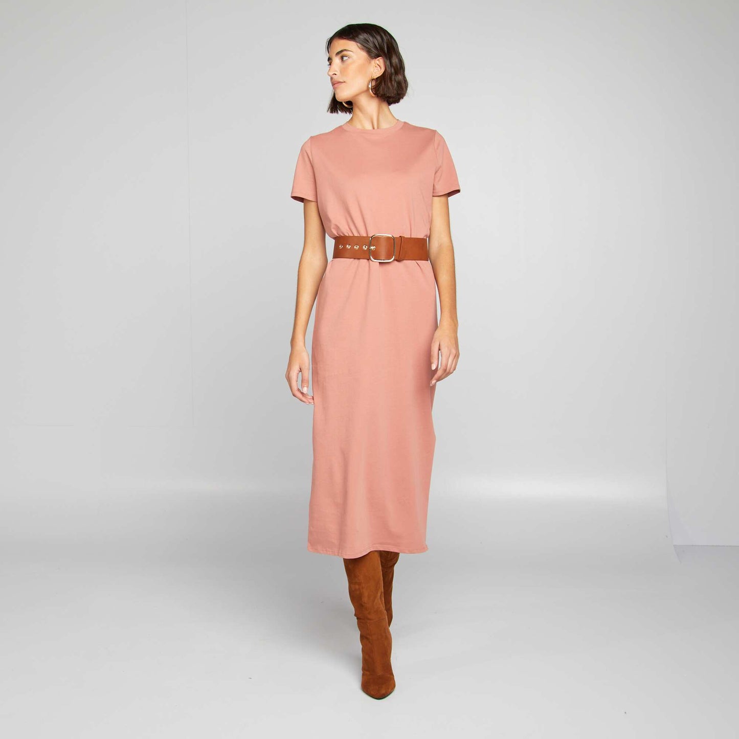 Robe t-shirt longue ROSE