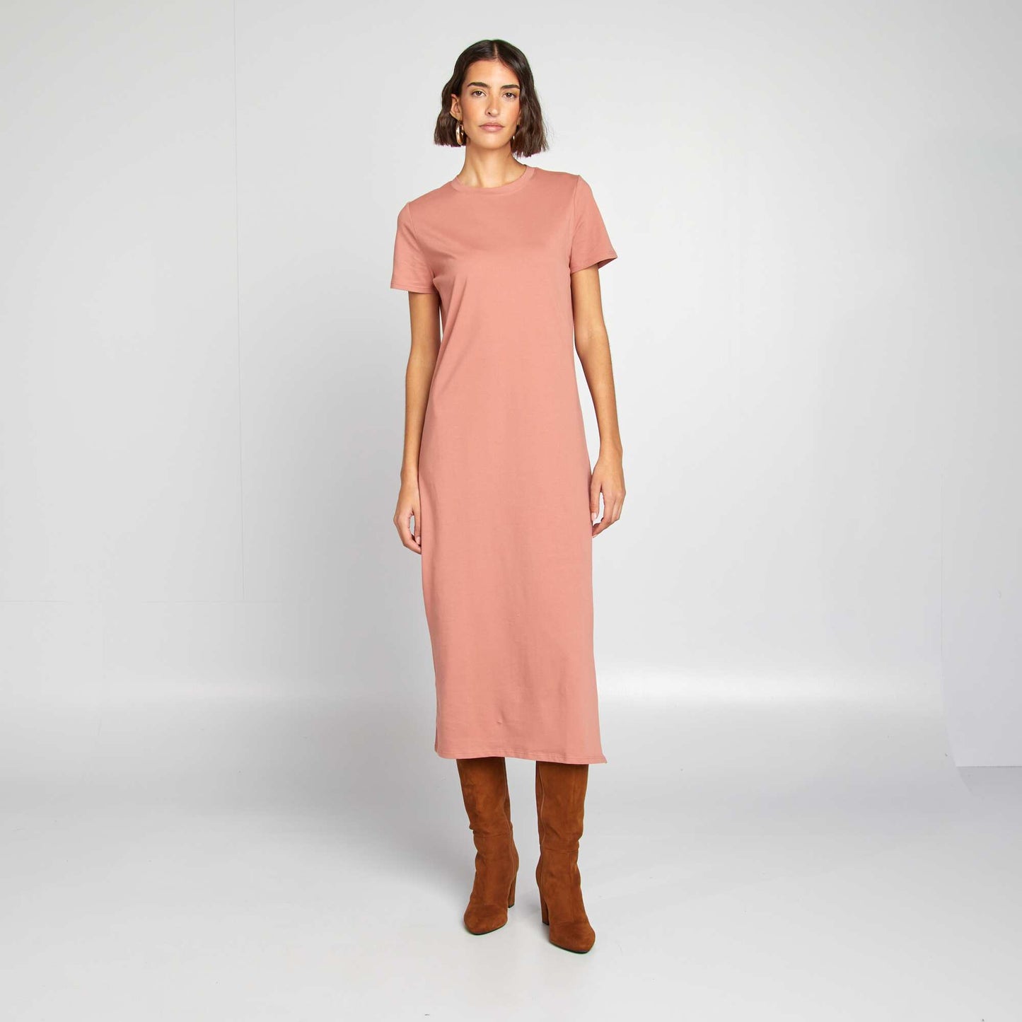Robe t-shirt longue ROSE