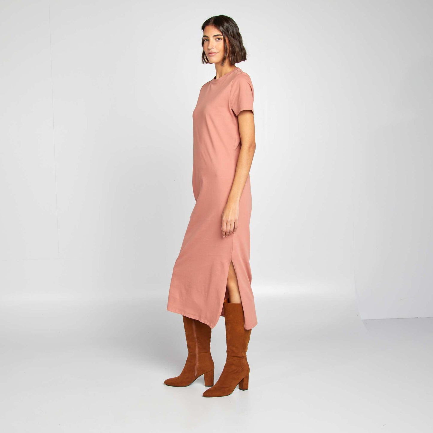 Robe t-shirt longue ROSE