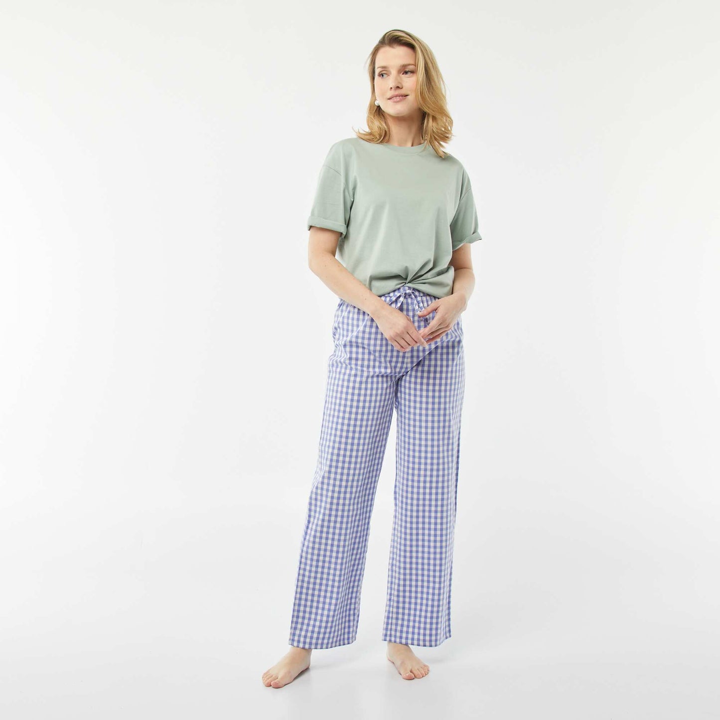 Pantalon large de pyjama BLEU