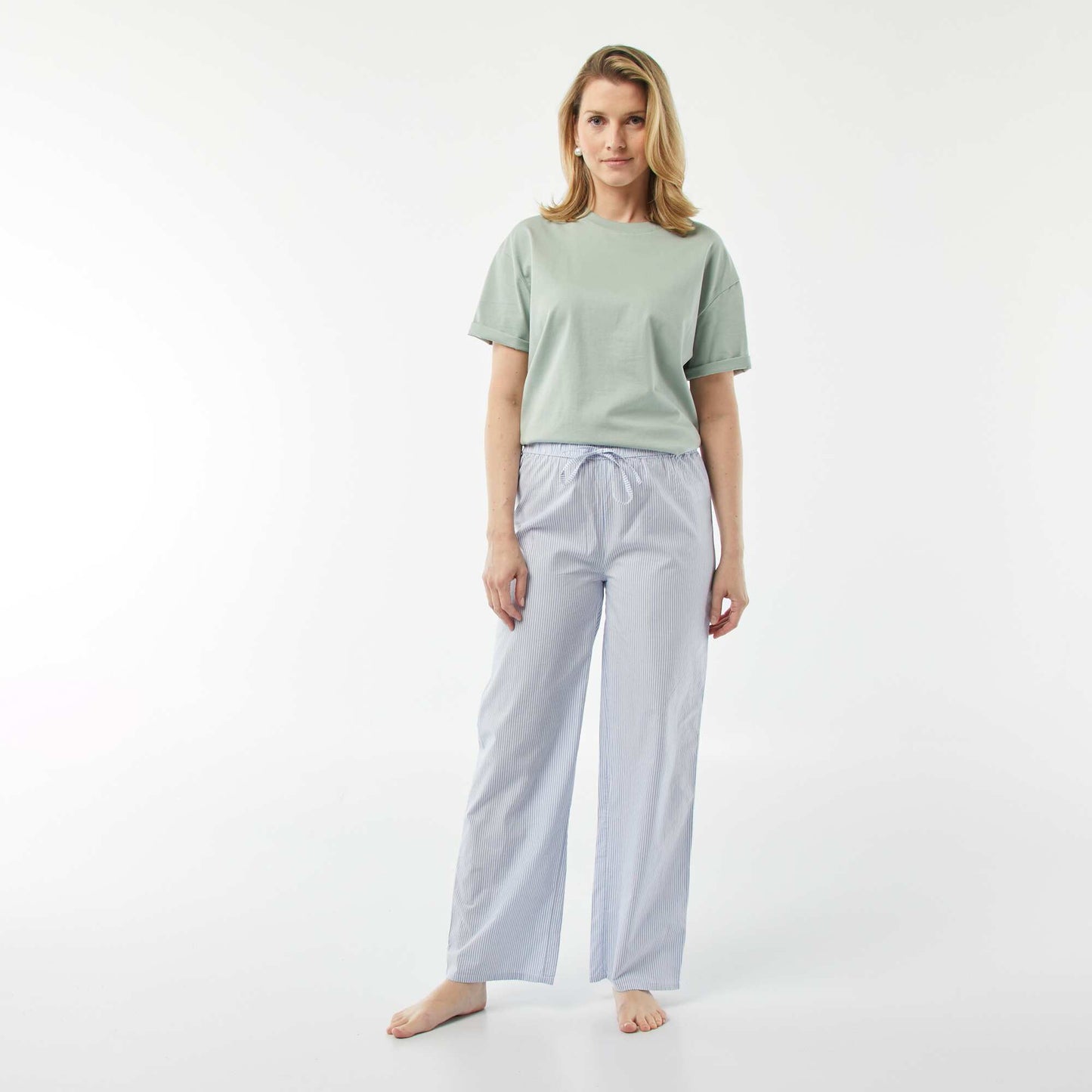 Pantalon large de pyjama BLEU