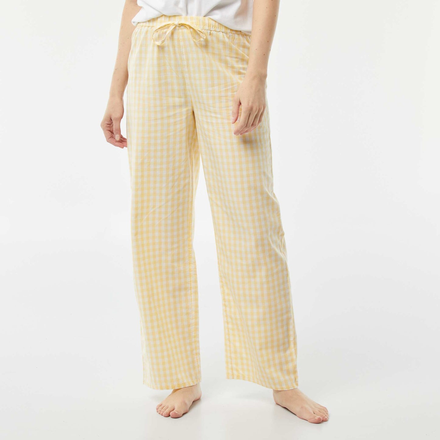 Pantalon large de pyjama JAUNE