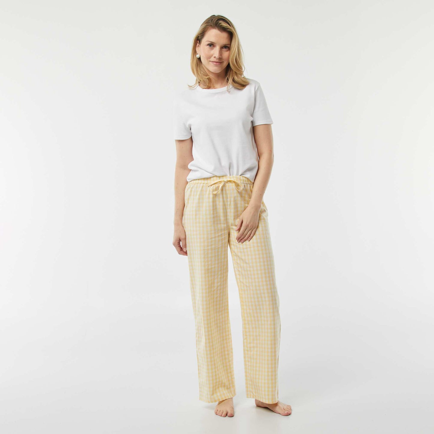 Pantalon large de pyjama JAUNE