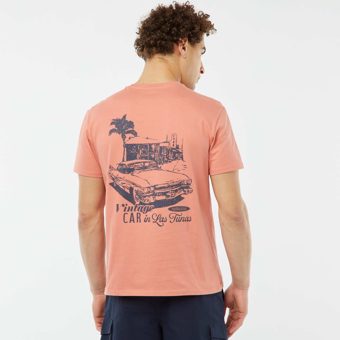 T-shirt imprimé manches courtes ORANGE