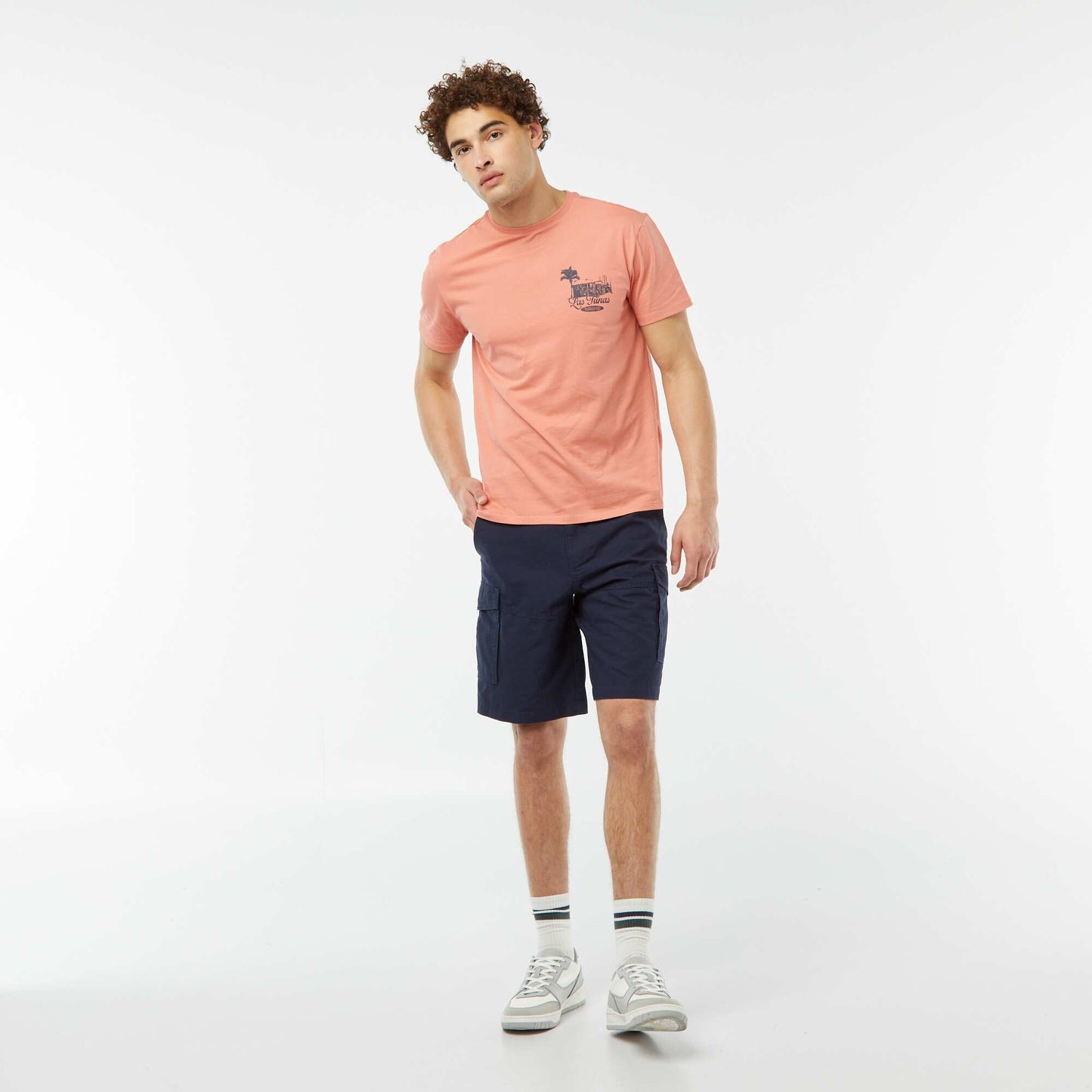 T-shirt imprimé manches courtes ORANGE
