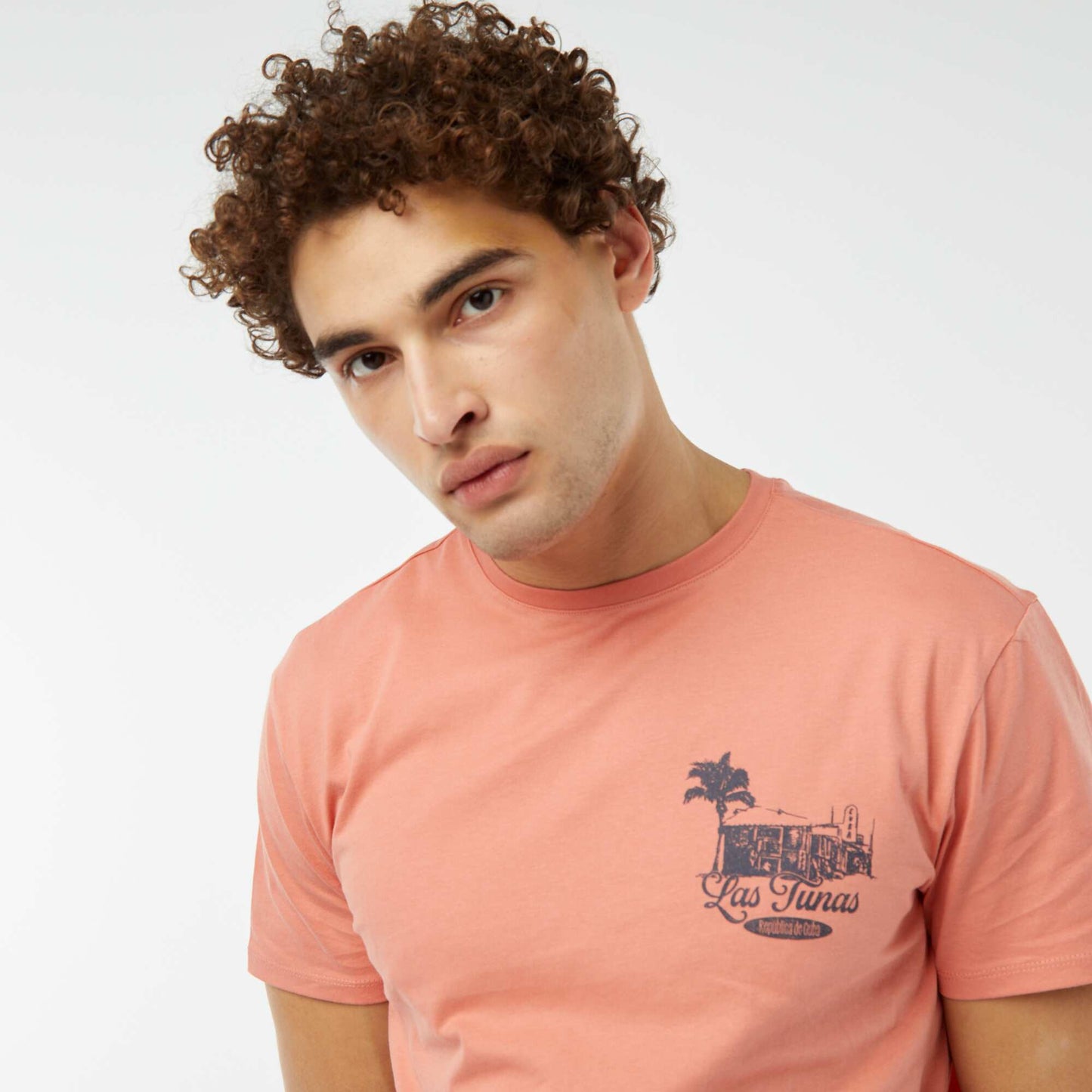T-shirt imprimé manches courtes ORANGE