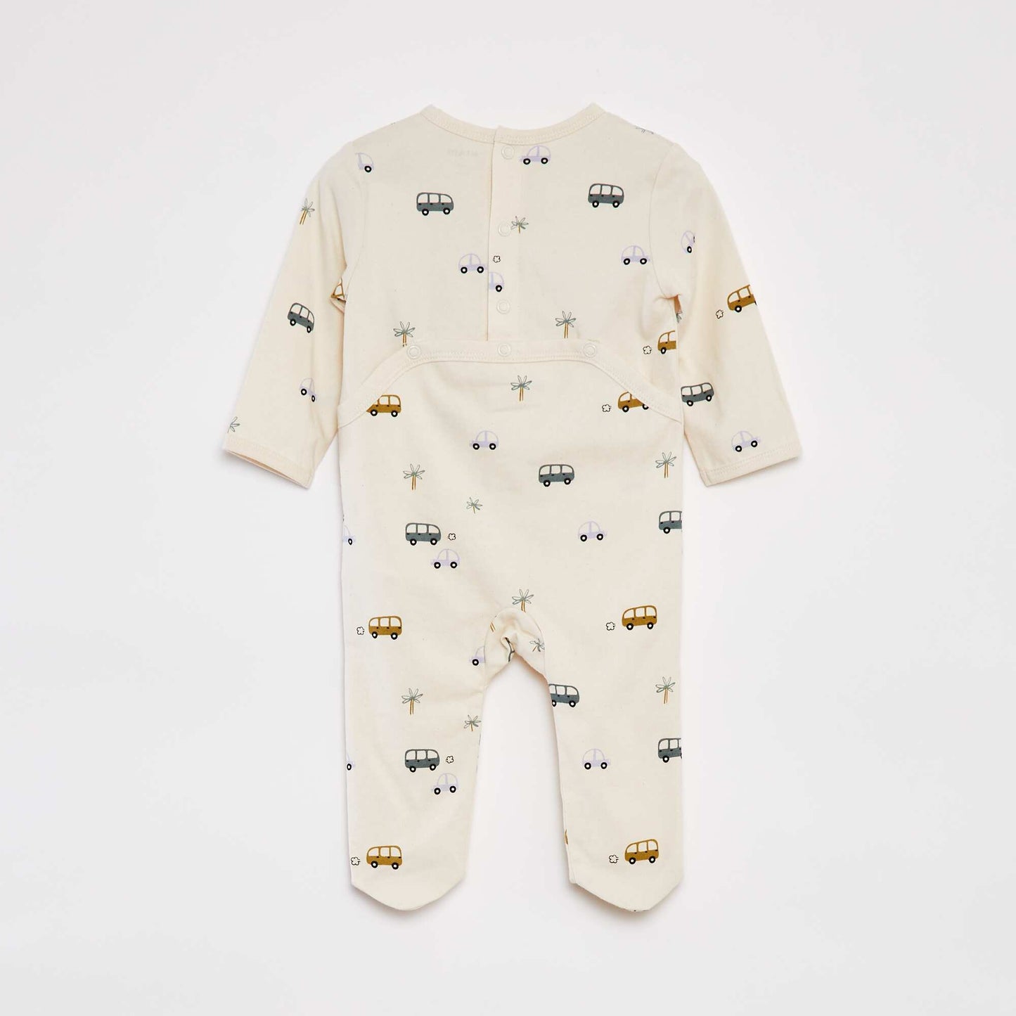 Pyjama dors bien avec pieds à motifs BLANC