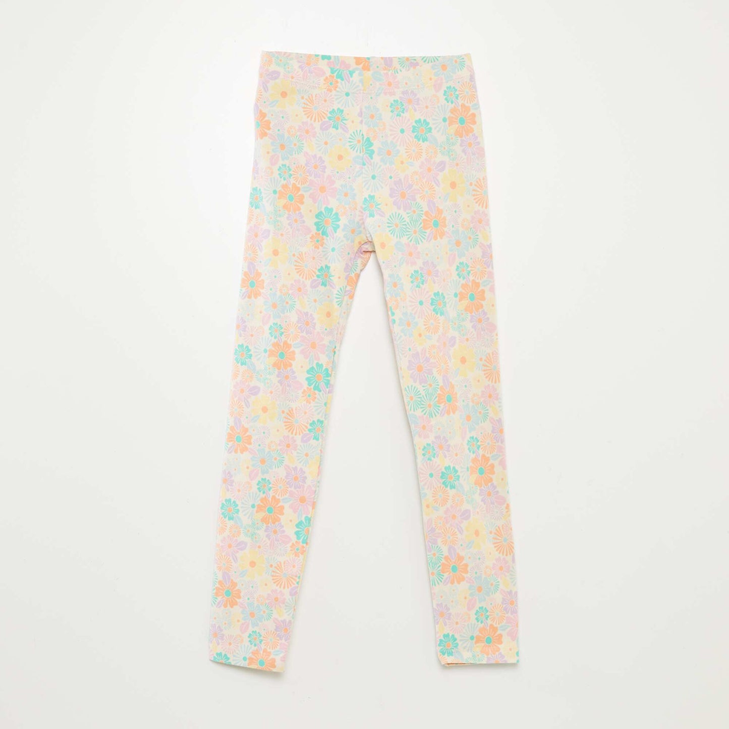 Legging long en jersey BLANC/ROSE