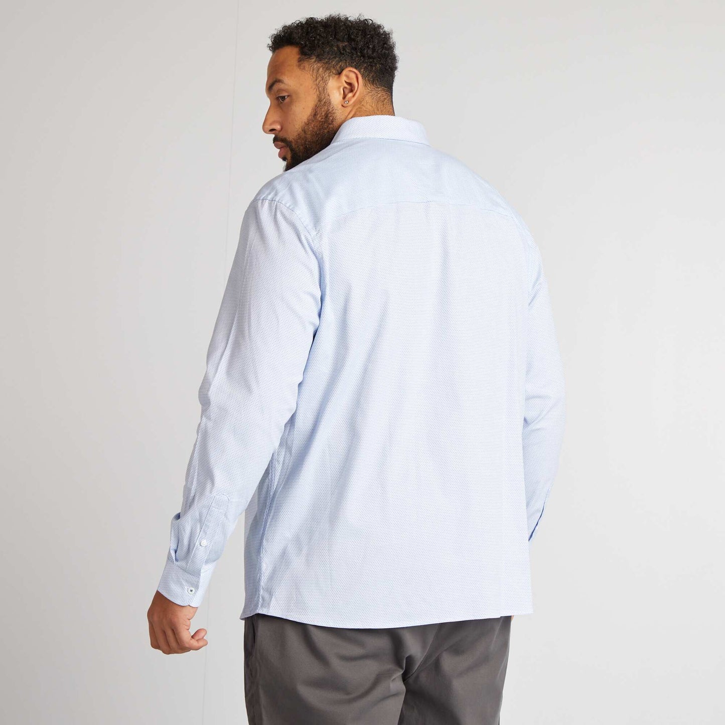 Chemise dobby coupe slim BLANC