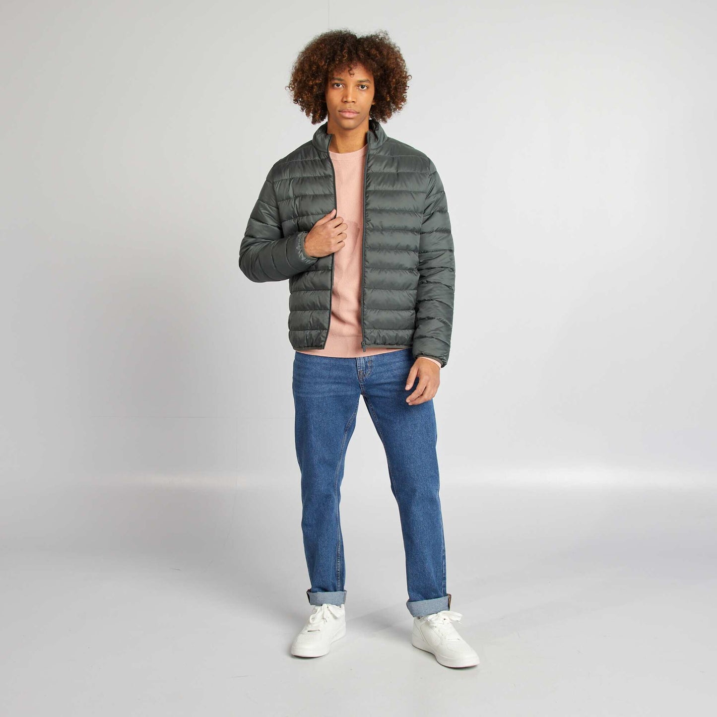 Pull en maille piquée col rond ROSE