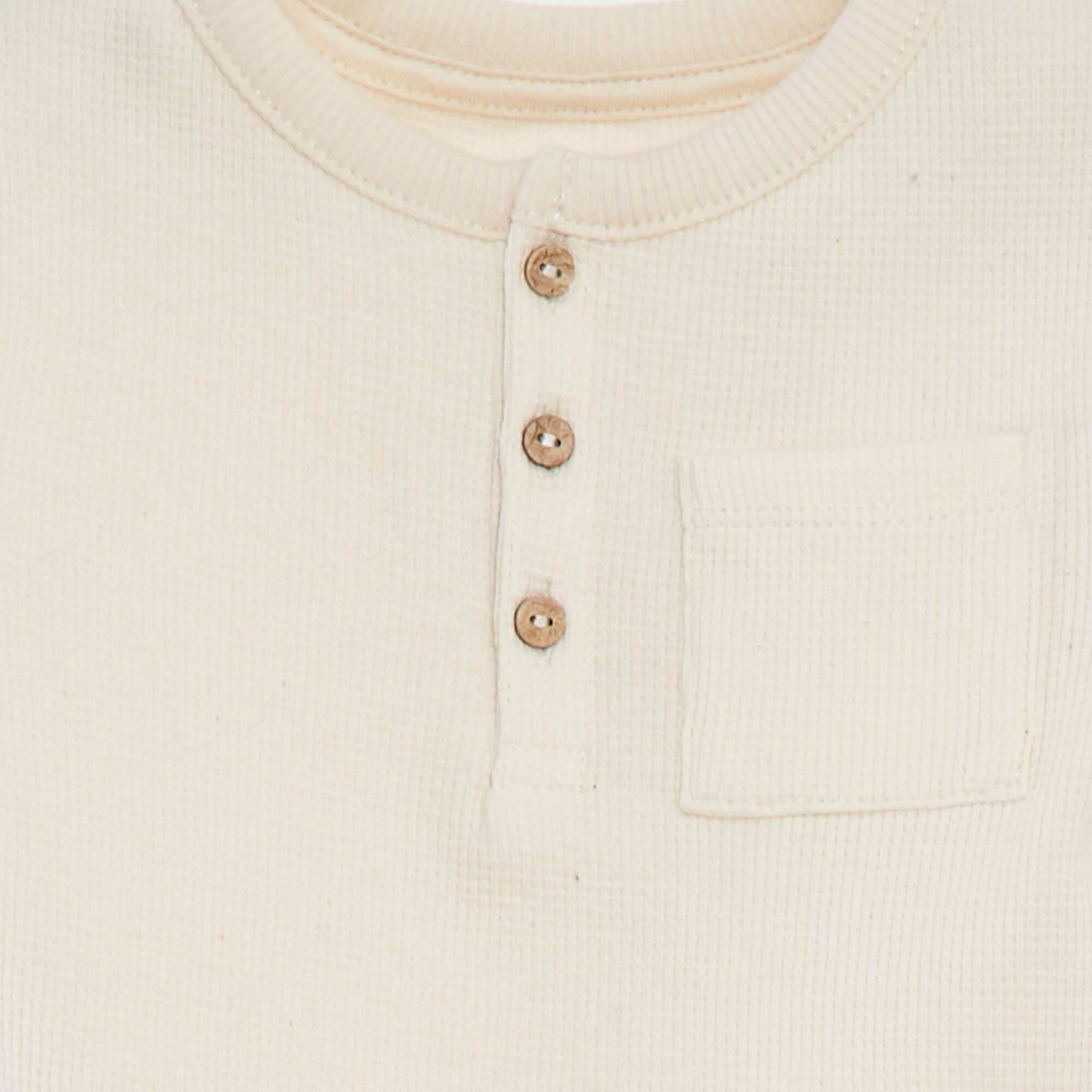 Ensemble pyjama court t-shirt + short en maille gaufrée - 2 pièces BLANC